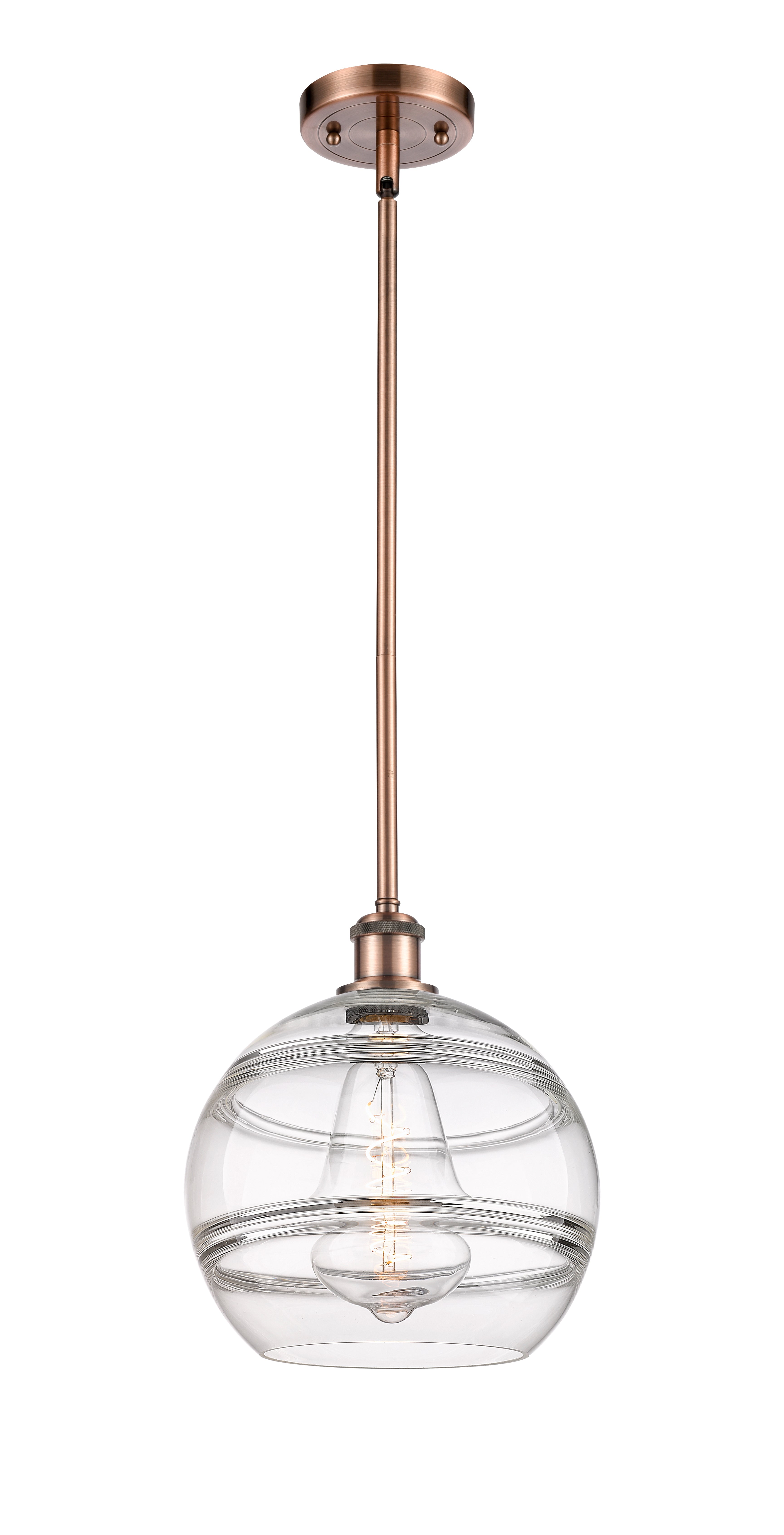 Ballston Mini Pendant Antique Brass 10 Inch