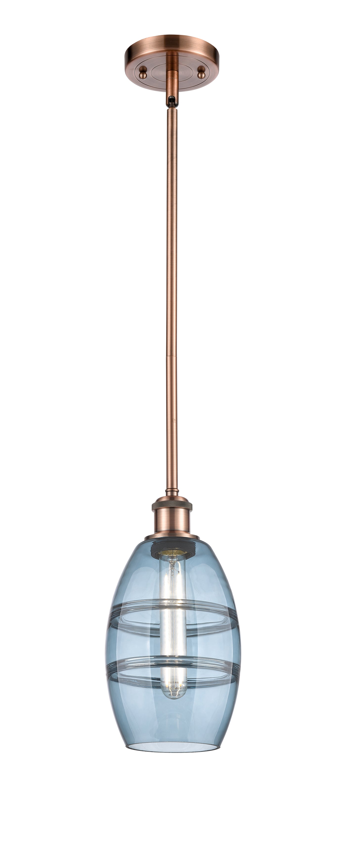 Ballston Mini Pendant Antique Brass Glass