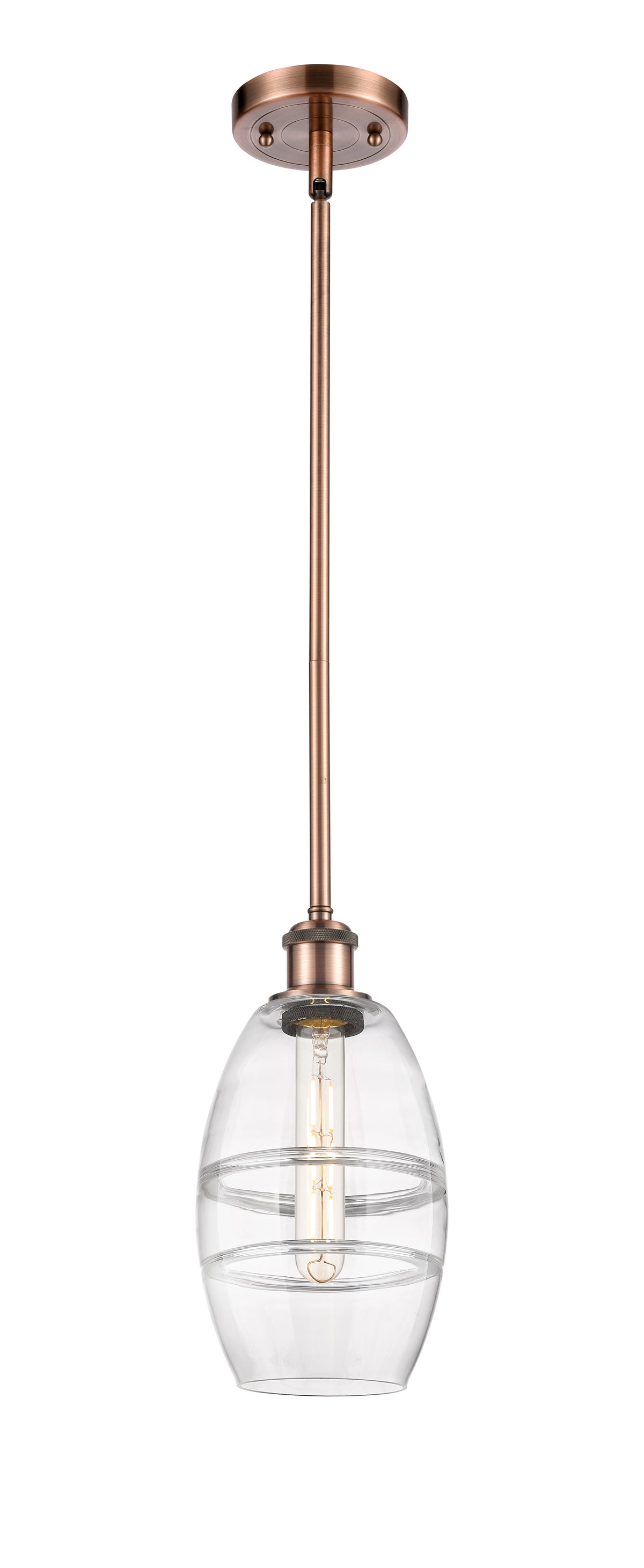 Ballston Mini Pendant Antique Brass Glass