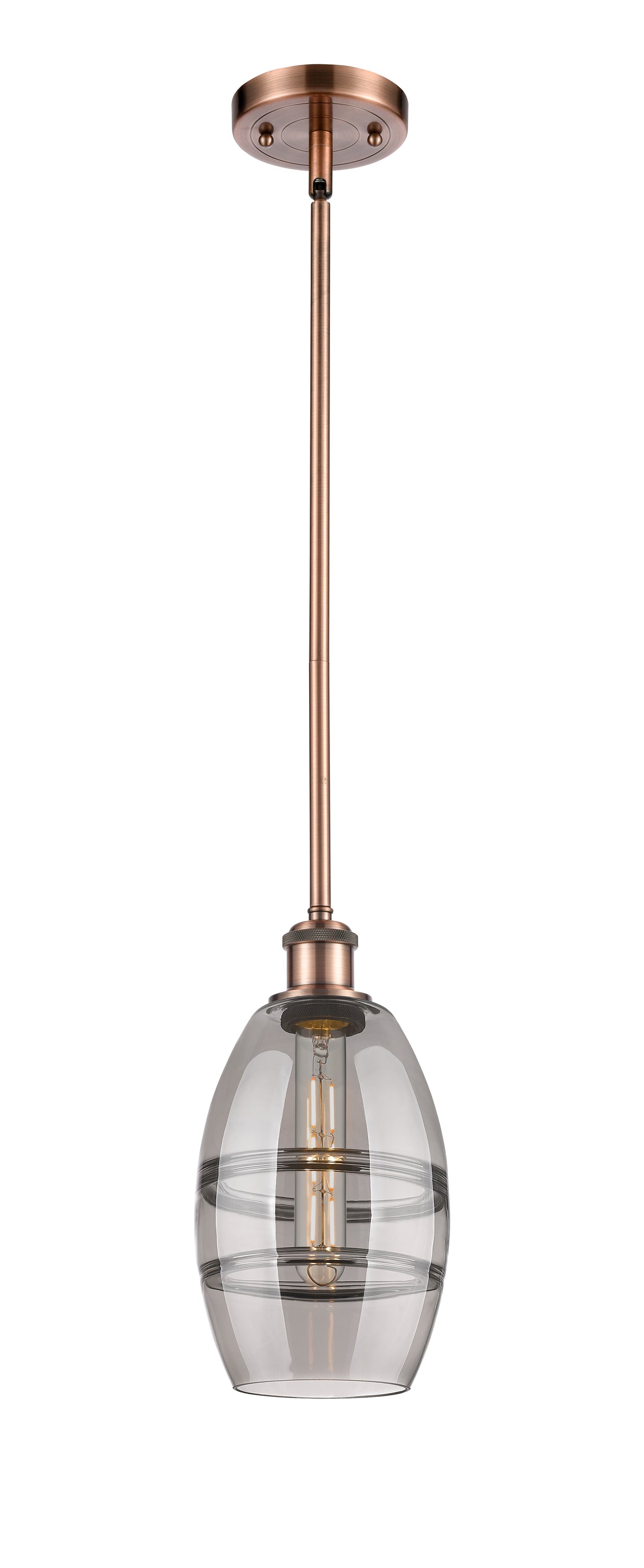 Ballston Mini Pendant Antique Brass Glass