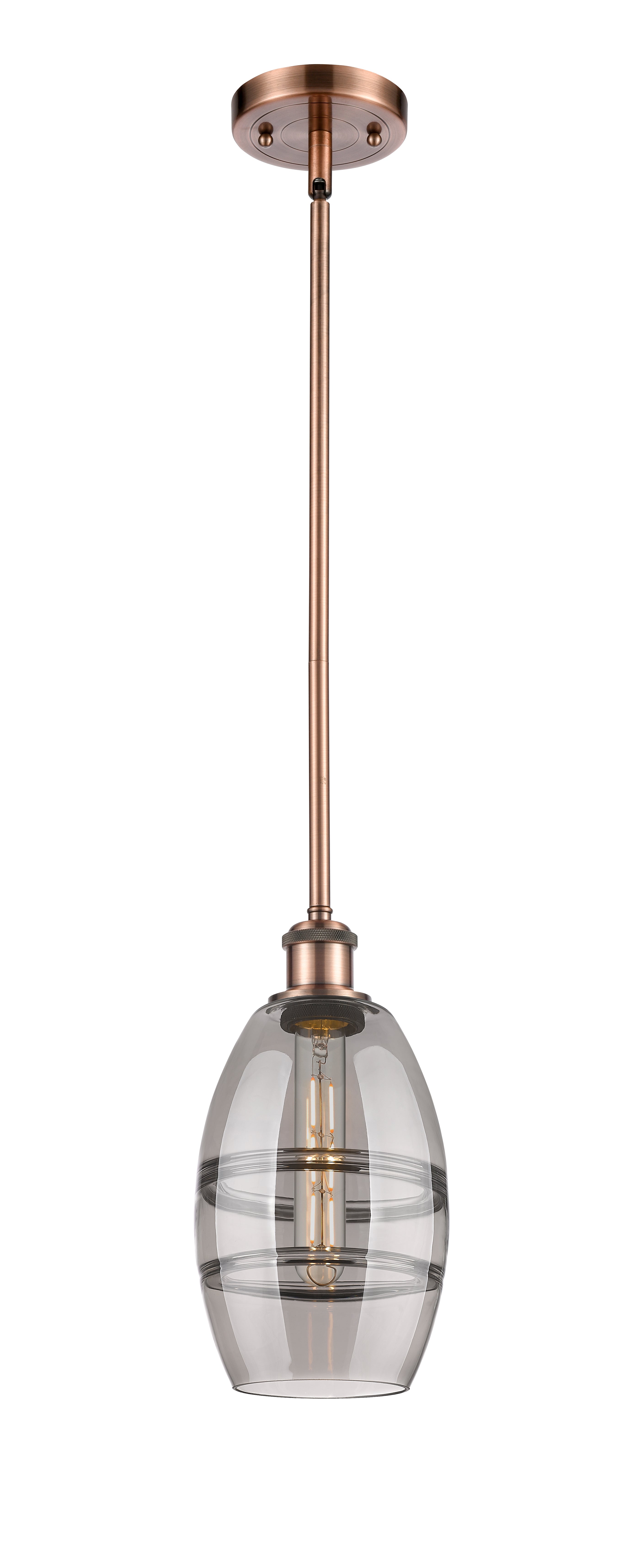 Ballston Mini Pendant Antique Brass Glass