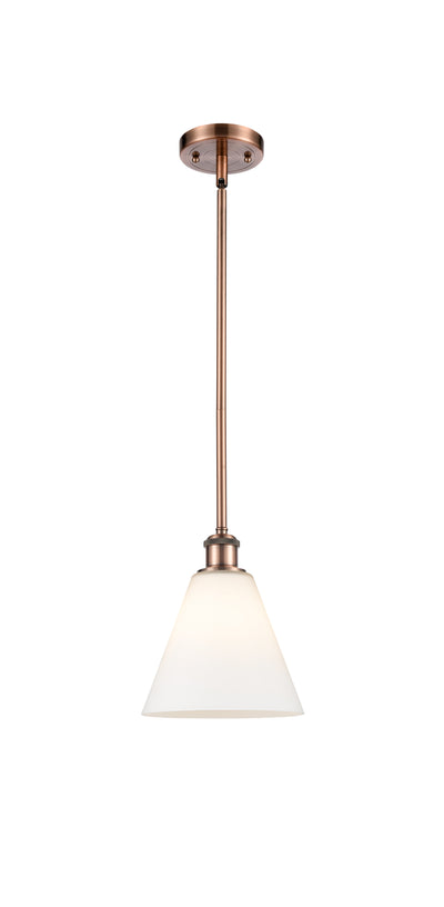 Ballston Mini Pendant Antique Brass 8 Inch