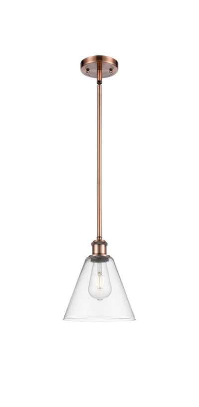 Ballston Mini Pendant Antique Brass 8 Inch