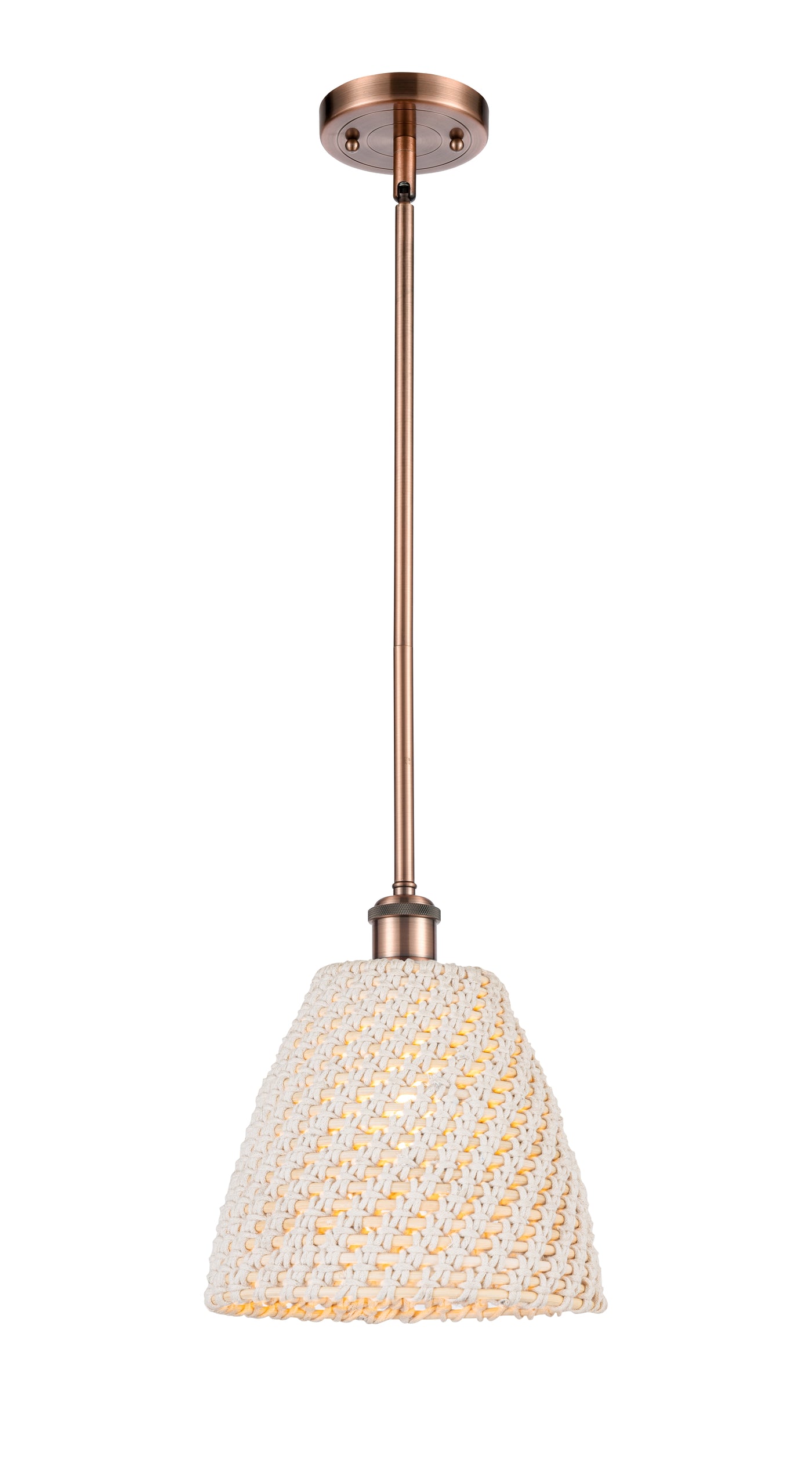 Ballston Mini Pendant Antique Brass 9 Inch