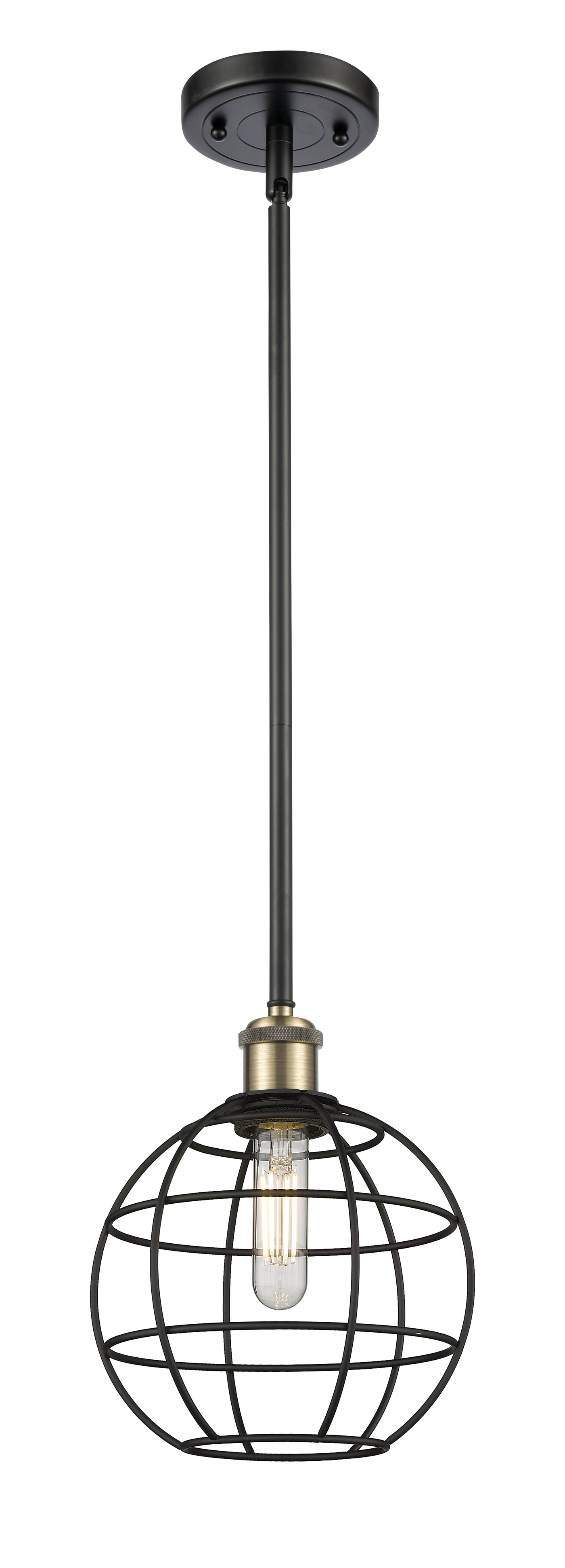Ballston Mini Pendant Antique Brass 8 Inch