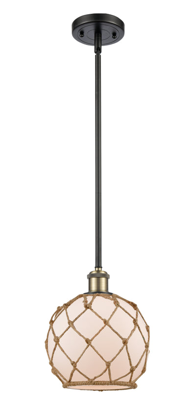 Ballston Mini Pendant Antique Brass 8 Inch