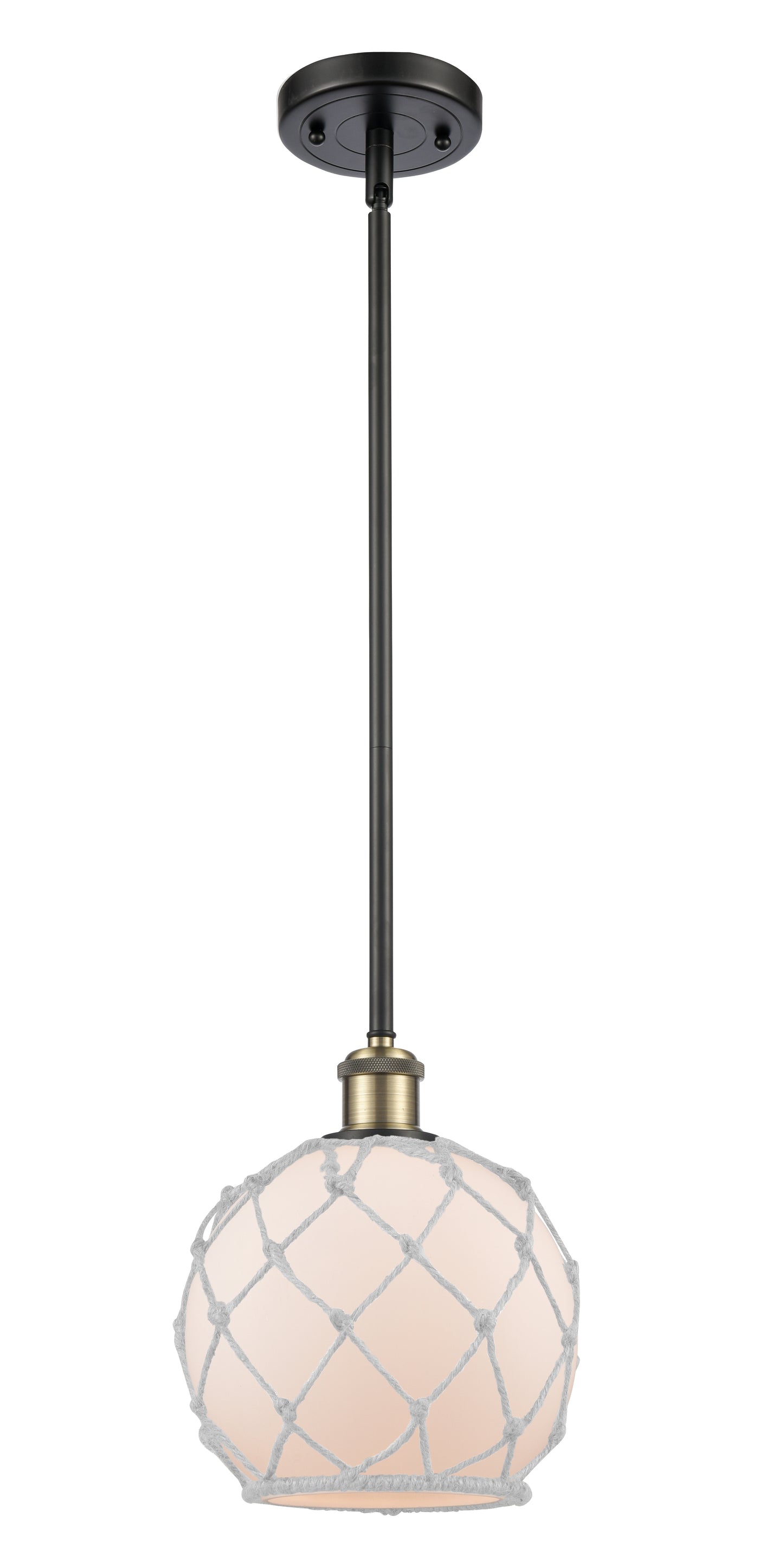 Ballston Mini Pendant Antique Brass 8 Inch