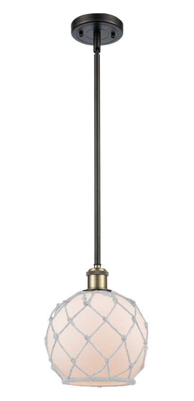 Ballston Mini Pendant Antique Brass 8 Inch