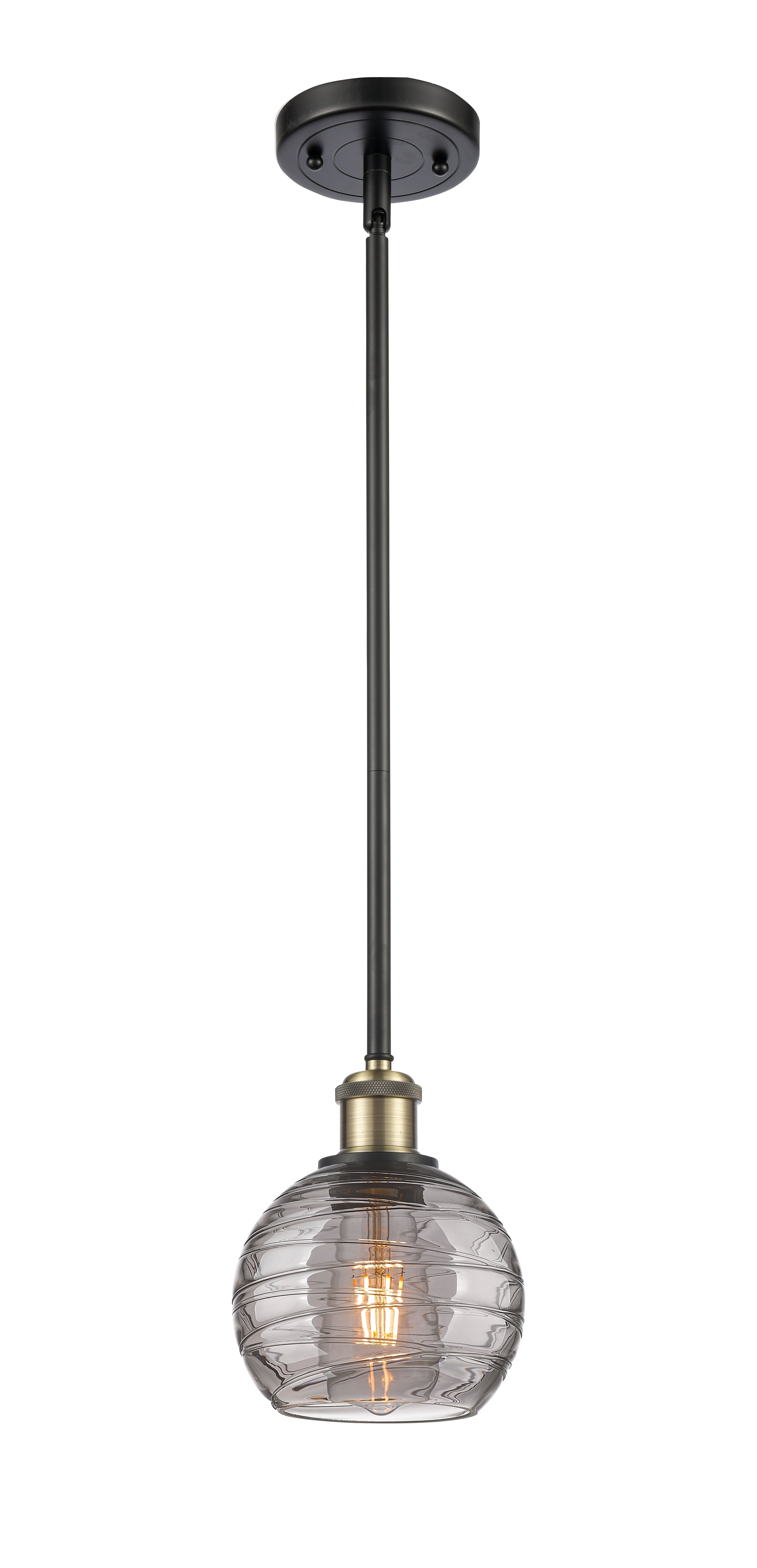 Ballston Mini Pendant Antique Brass Finish