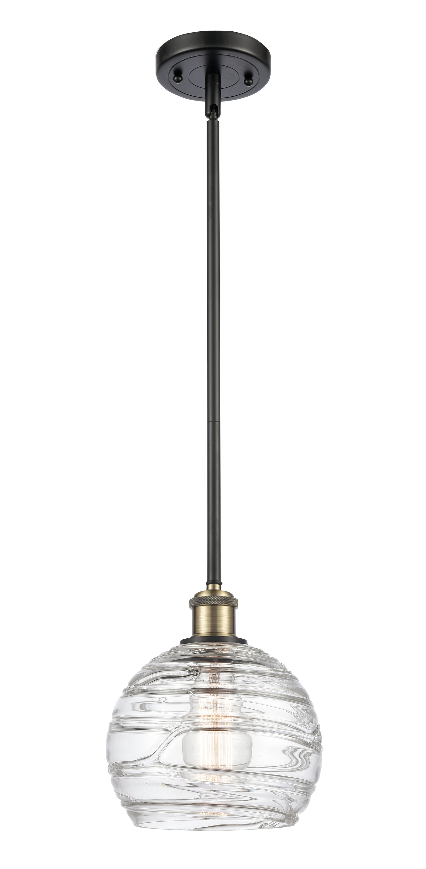 Ballston Mini Pendant Antique Brass 8 Inch