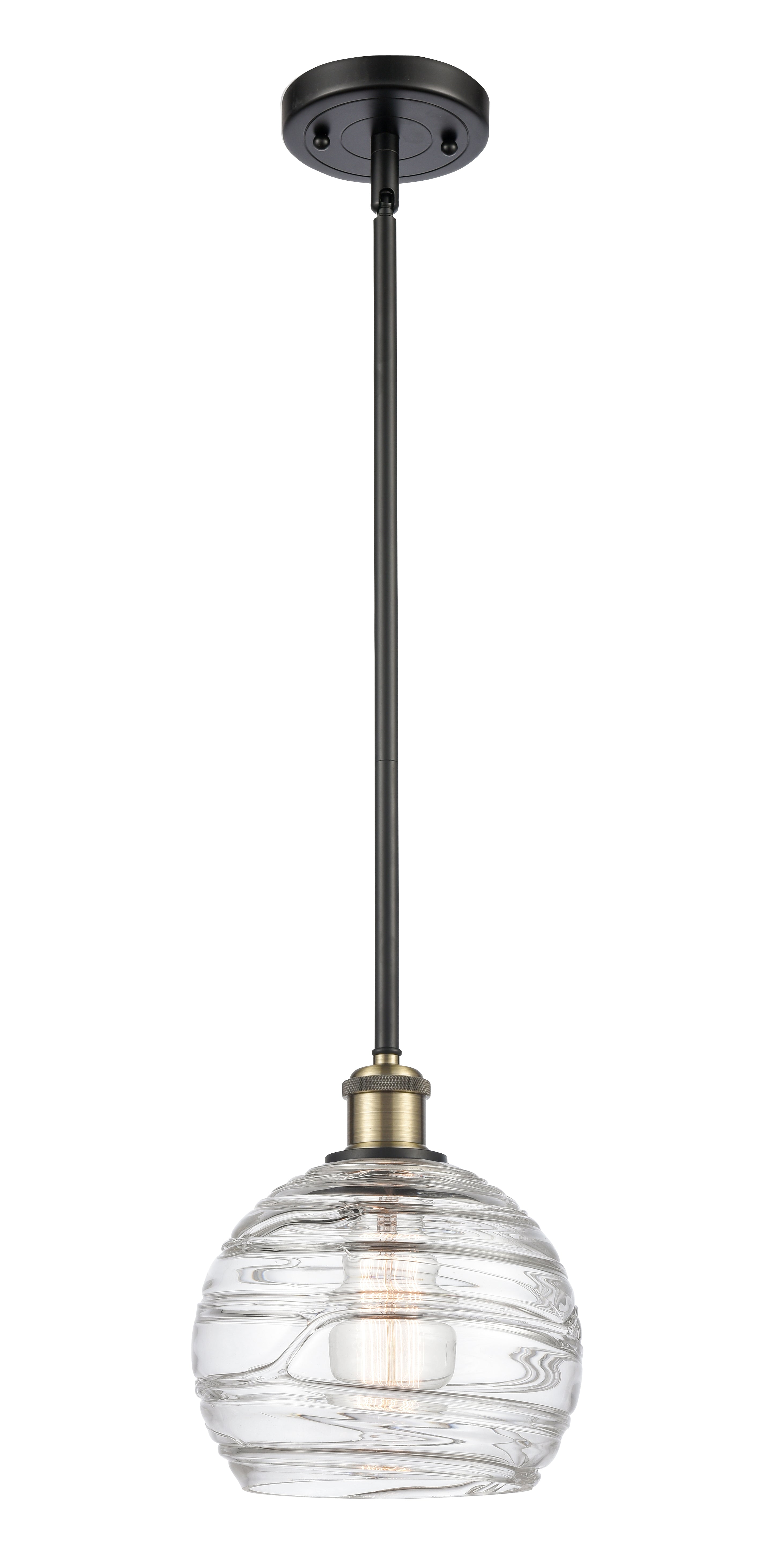 Ballston Mini Pendant Antique Brass 8 Inch