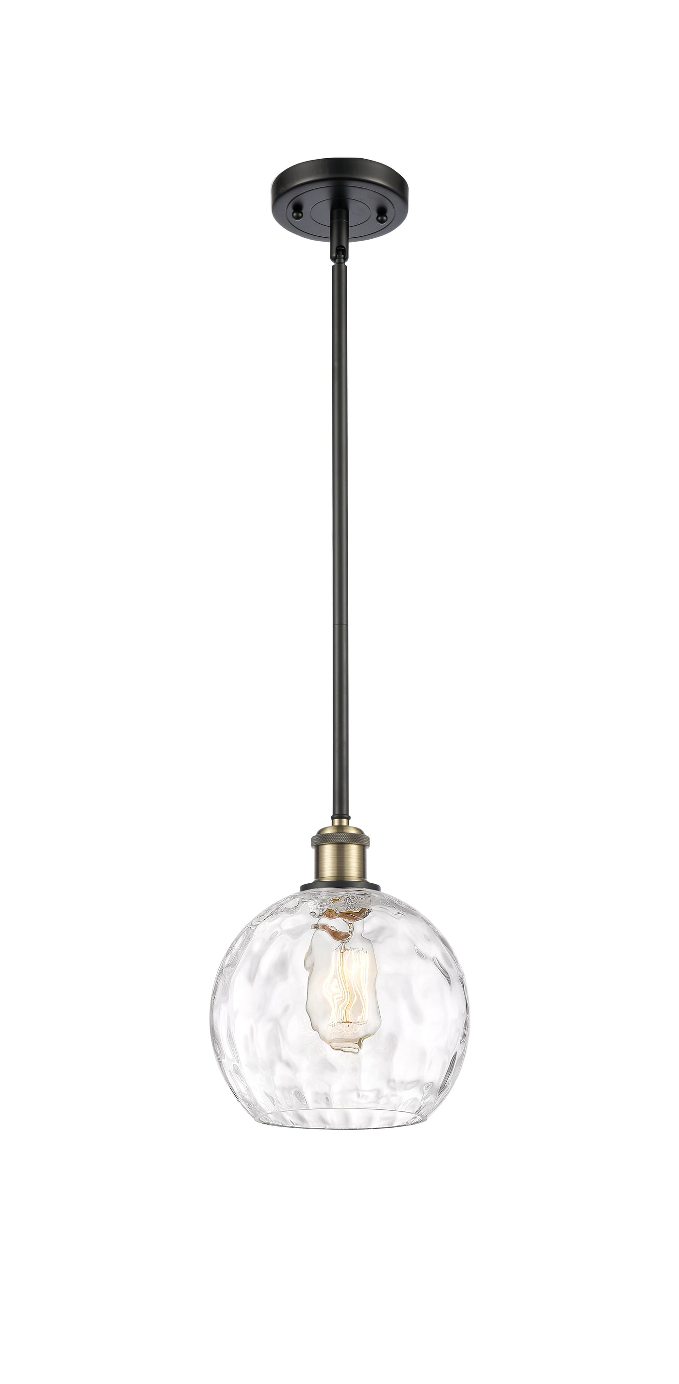 Ballston Mini Pendant Antique Brass Glass