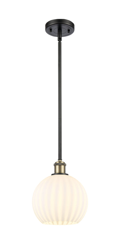Ballston Mini Pendant Brass 8 Inch Dimmable