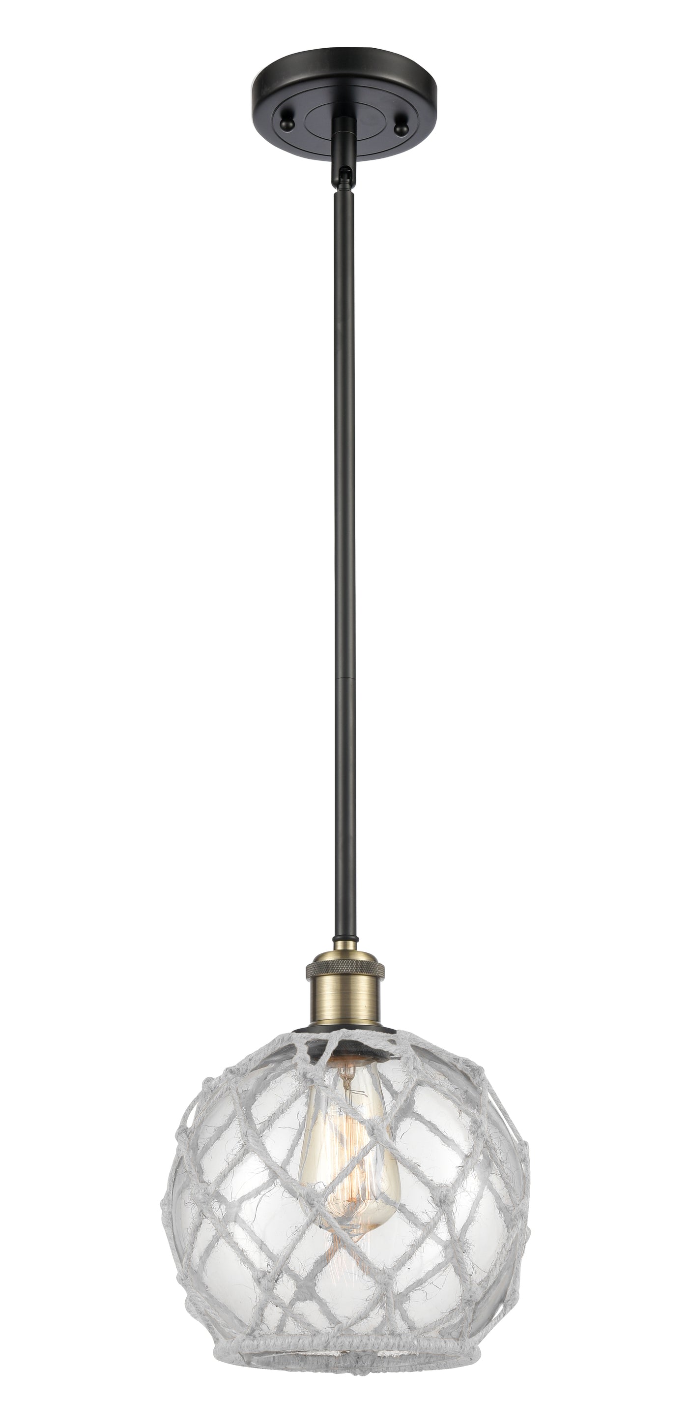 Ballston Mini Pendant Antique Brass 8 Inch