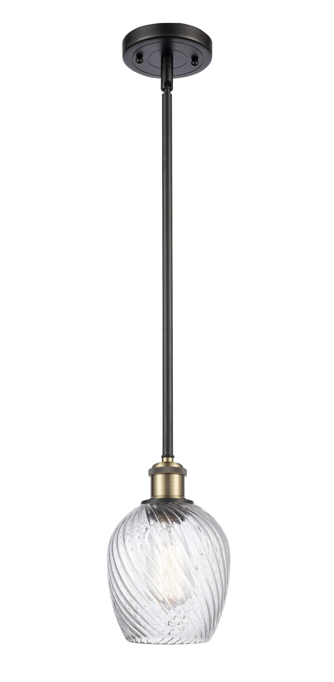 Ballston Mini Pendant Antique Brass Glass