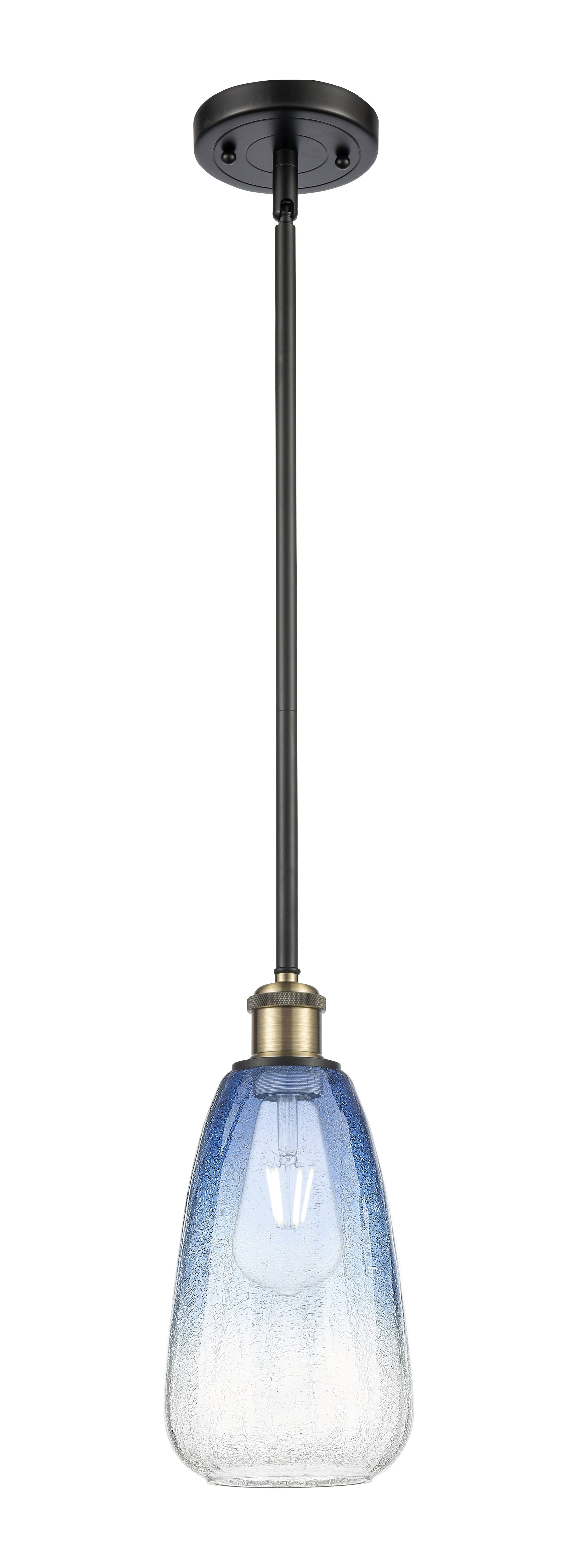 Ballston Mini Pendant Antique Brass Glass