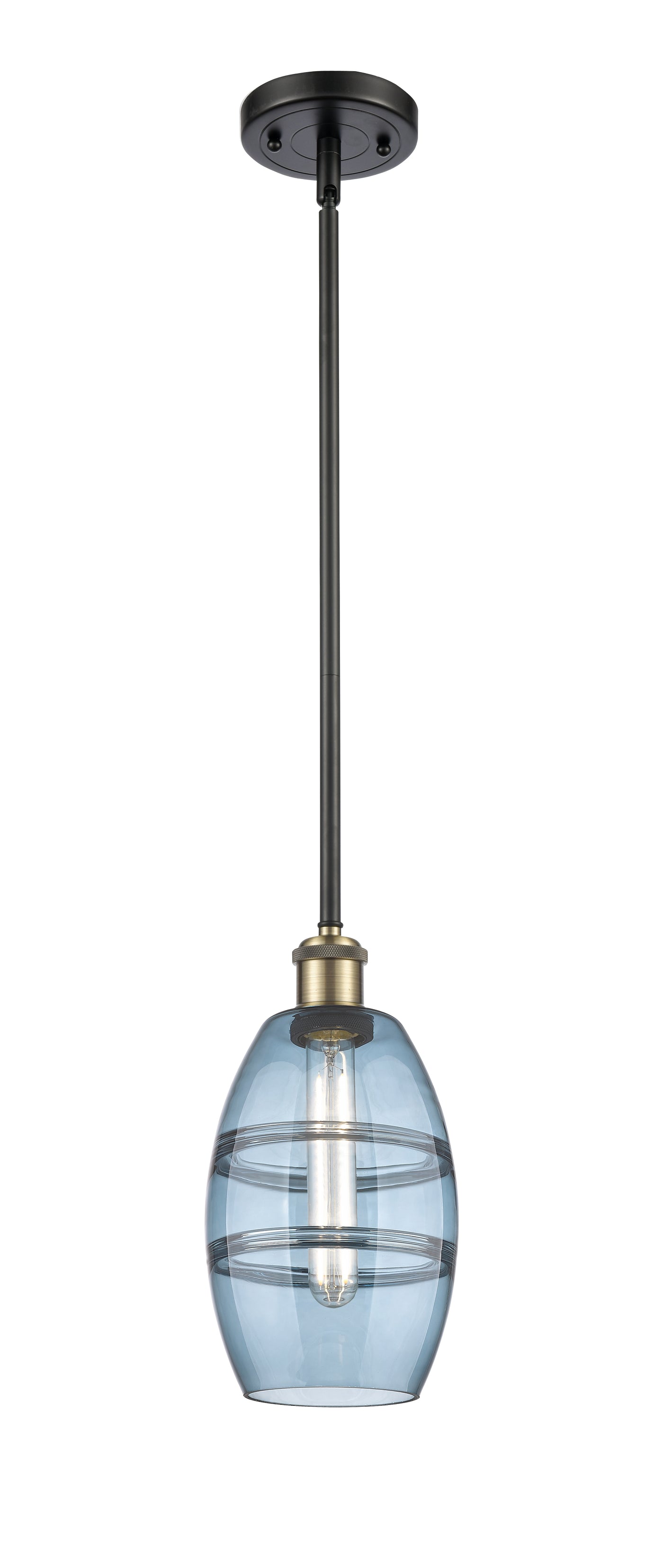 Ballston Mini Pendant Antique Brass Glass
