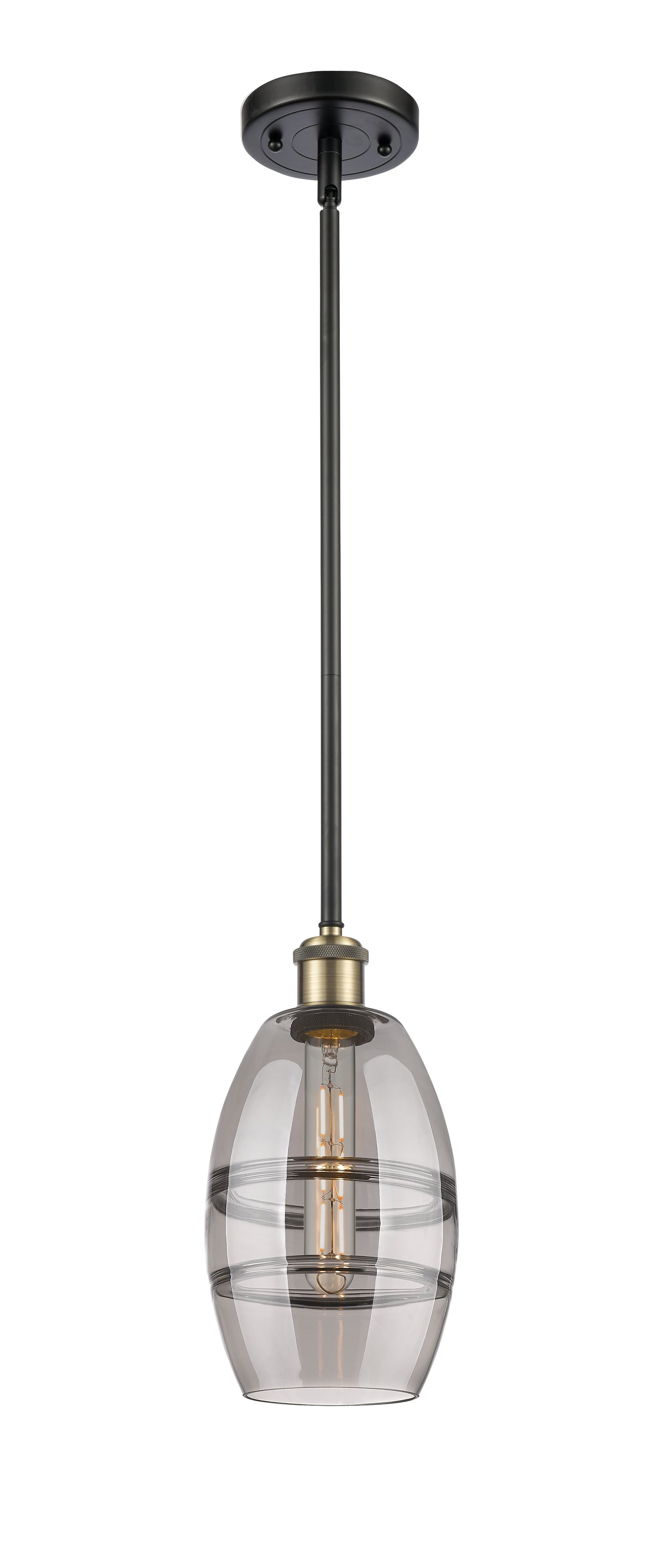 Ballston Mini Pendant Antique Brass Glass