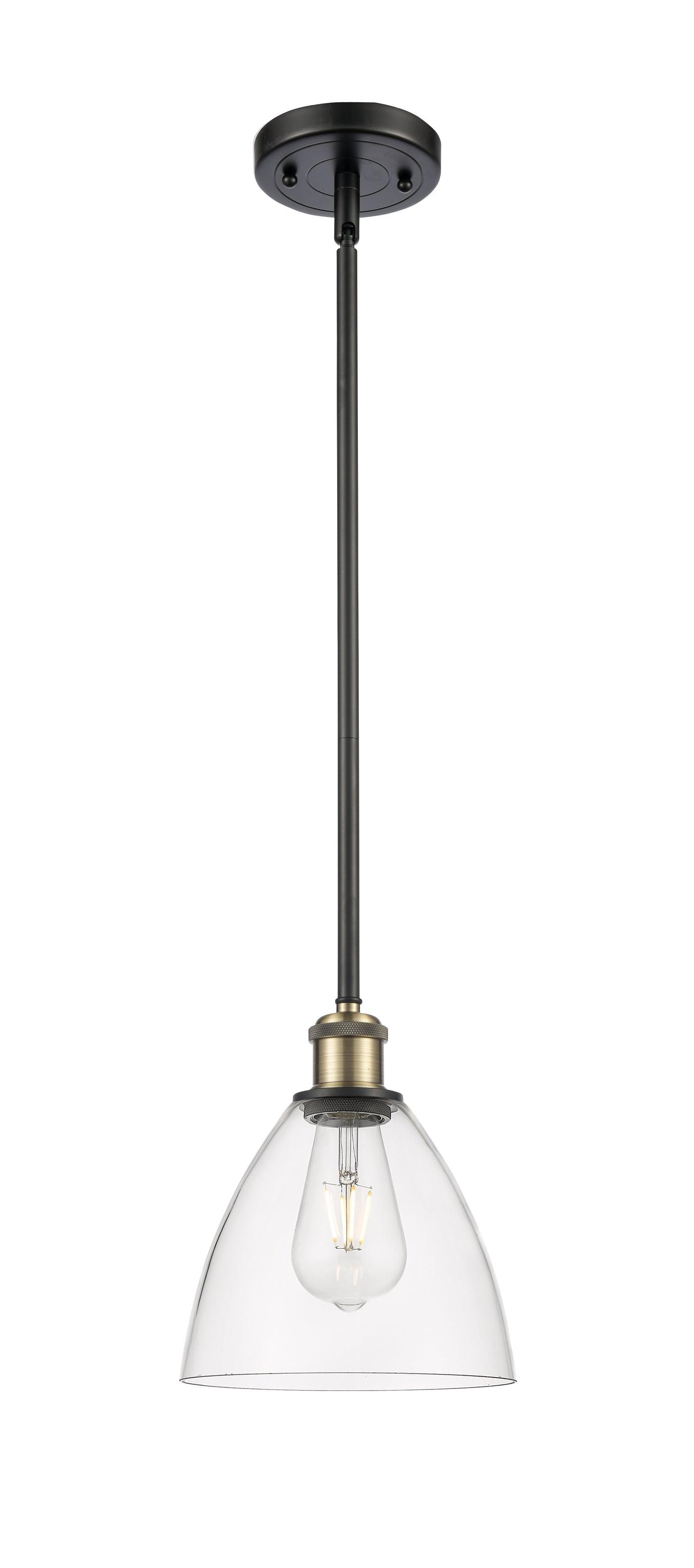 Ballston Mini Pendant Antique Brass Finish