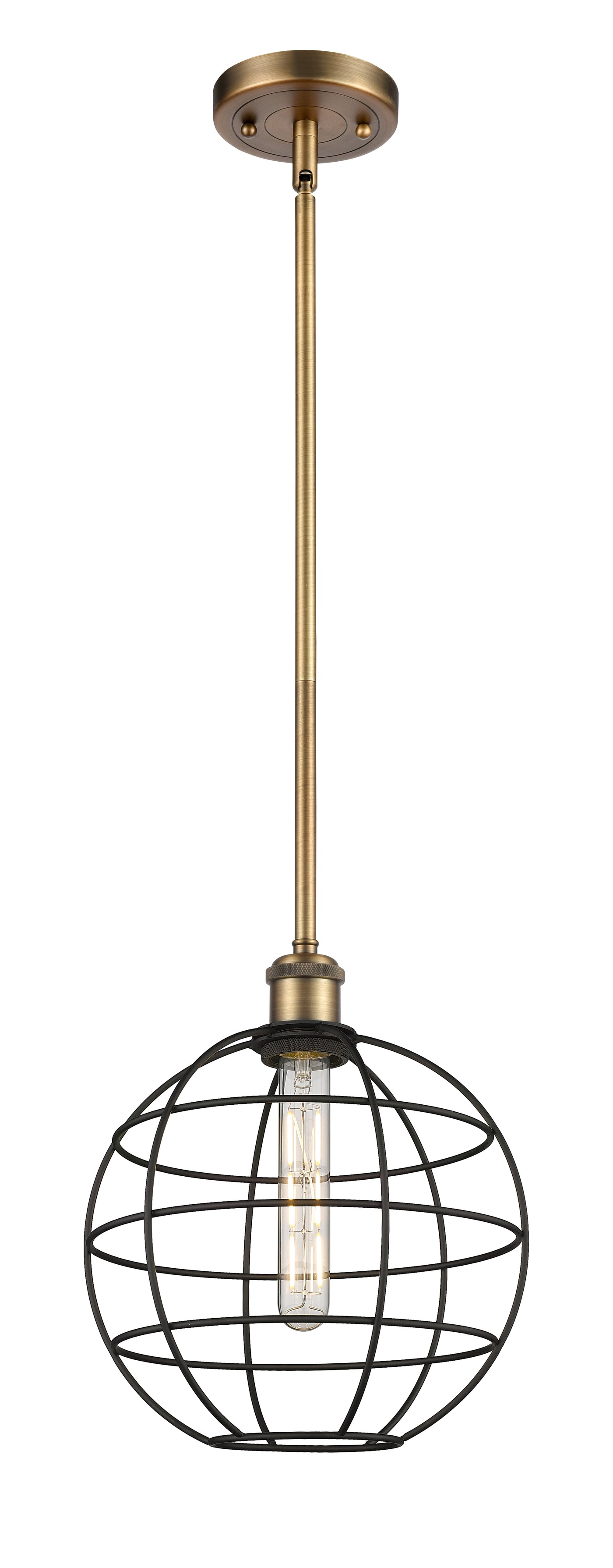 Ballston Mini Pendant Antique Brass 10 Inch