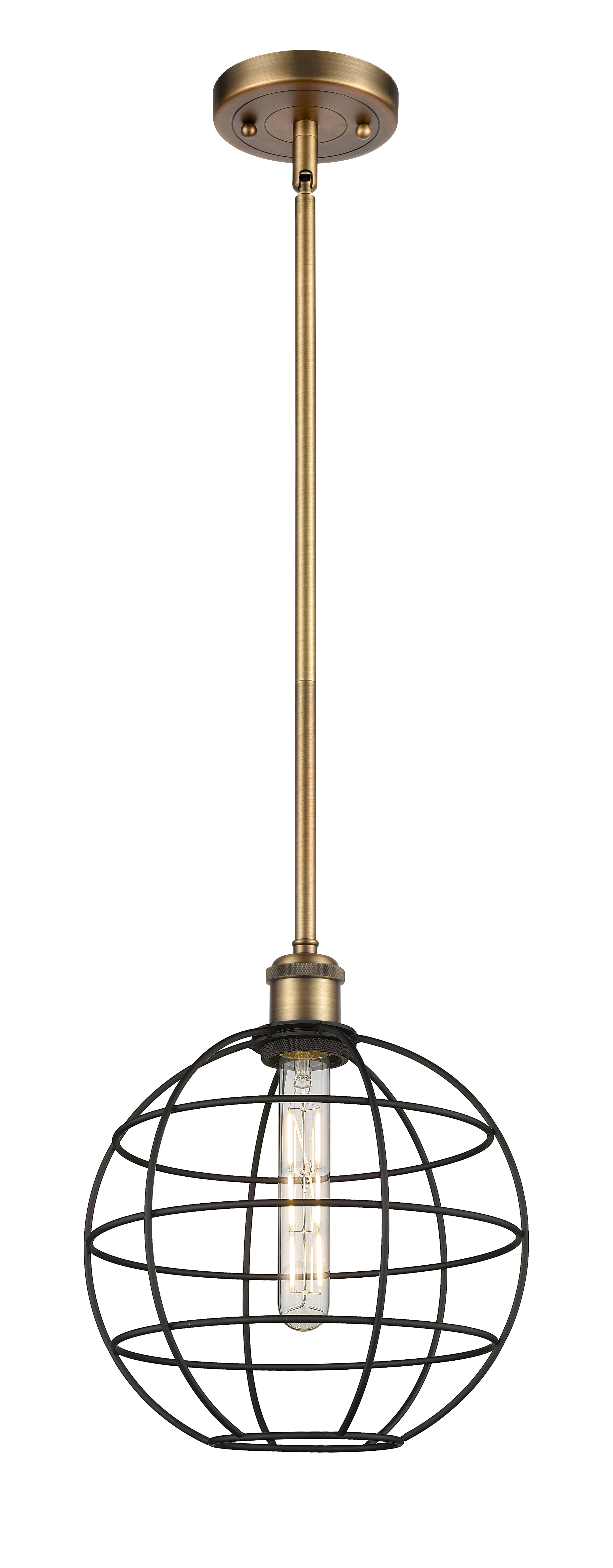 Ballston Mini Pendant Antique Brass 10 Inch