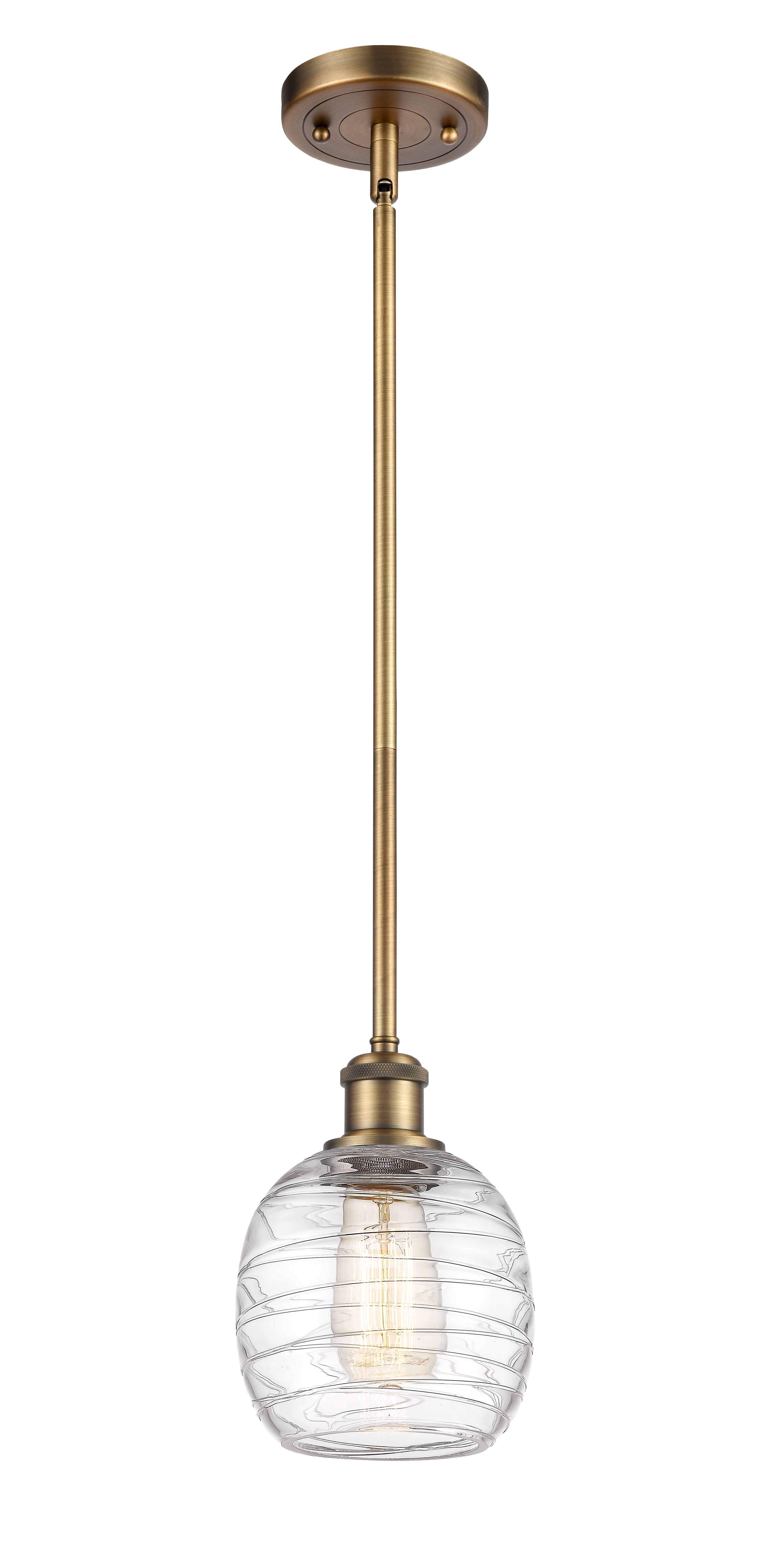 Ballston Mini Pendant Antique Brass Finish