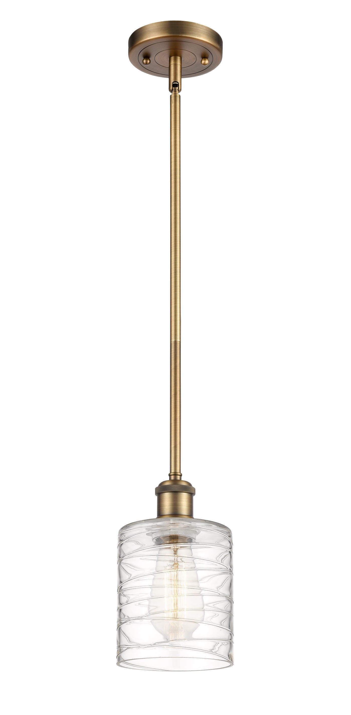 Ballston Mini Pendant Antique Brass Finish