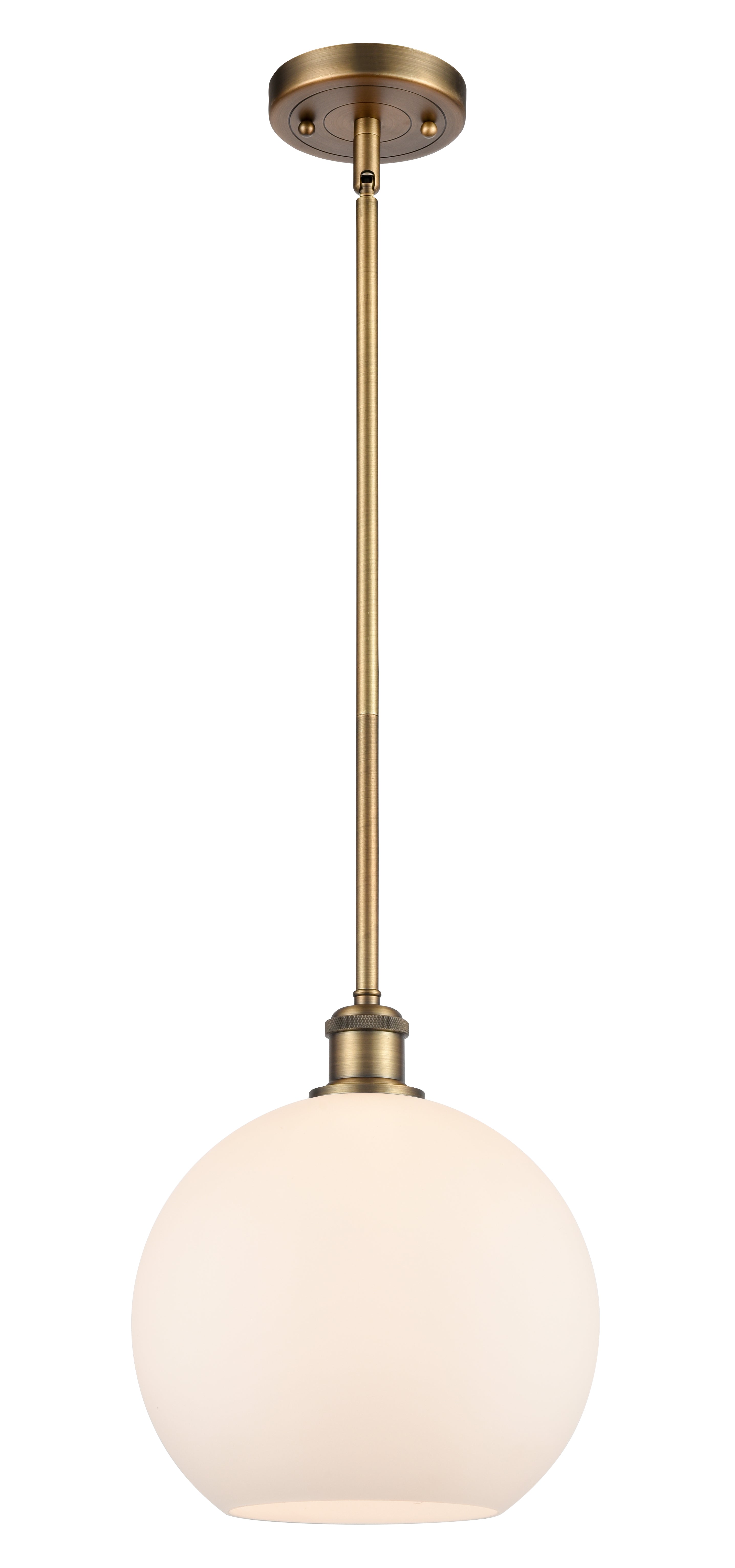 Ballston Mini Pendant Antique Brass 10 Inch