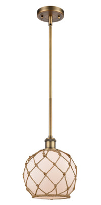 Ballston Mini Pendant Antique Brass 8 Inch