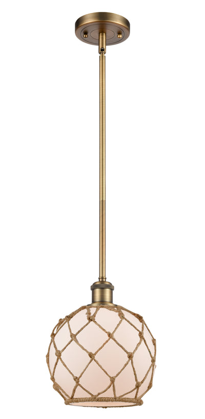 Ballston Mini Pendant Antique Brass 8 Inch
