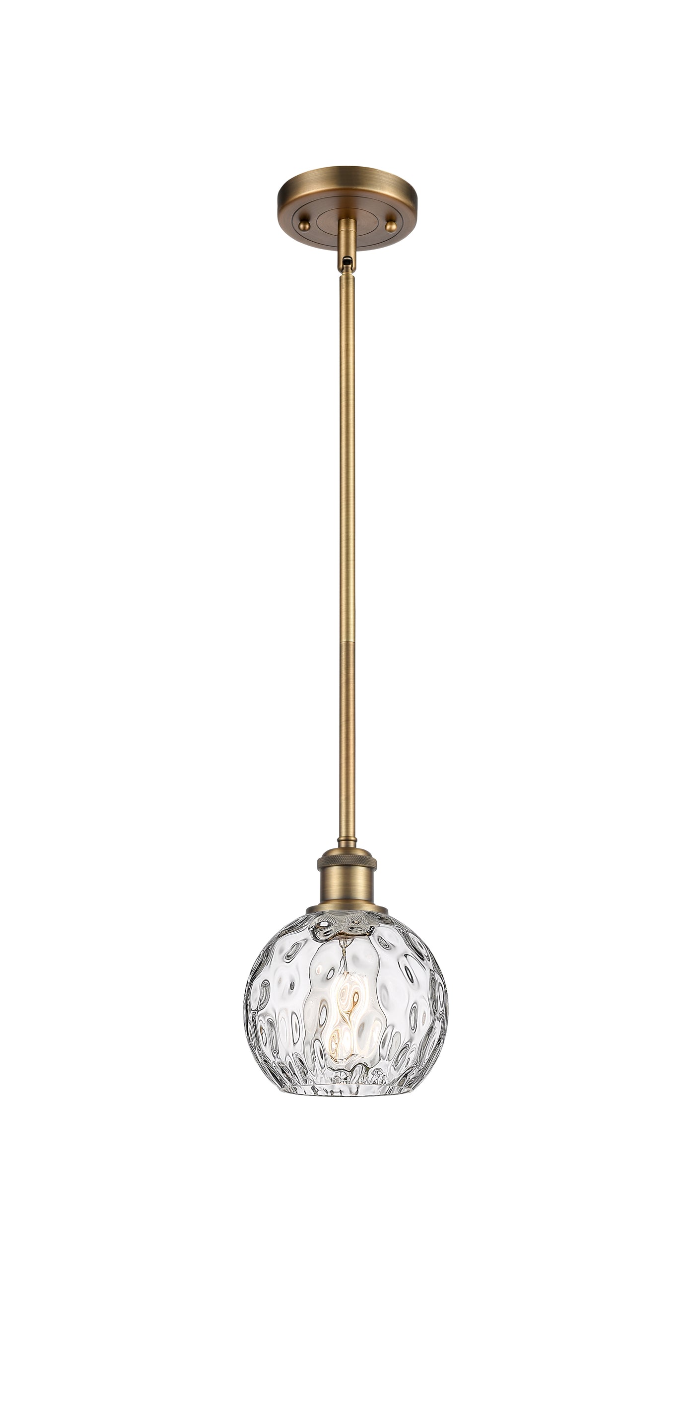 Ballston Mini Pendant Antique Brass Glass
