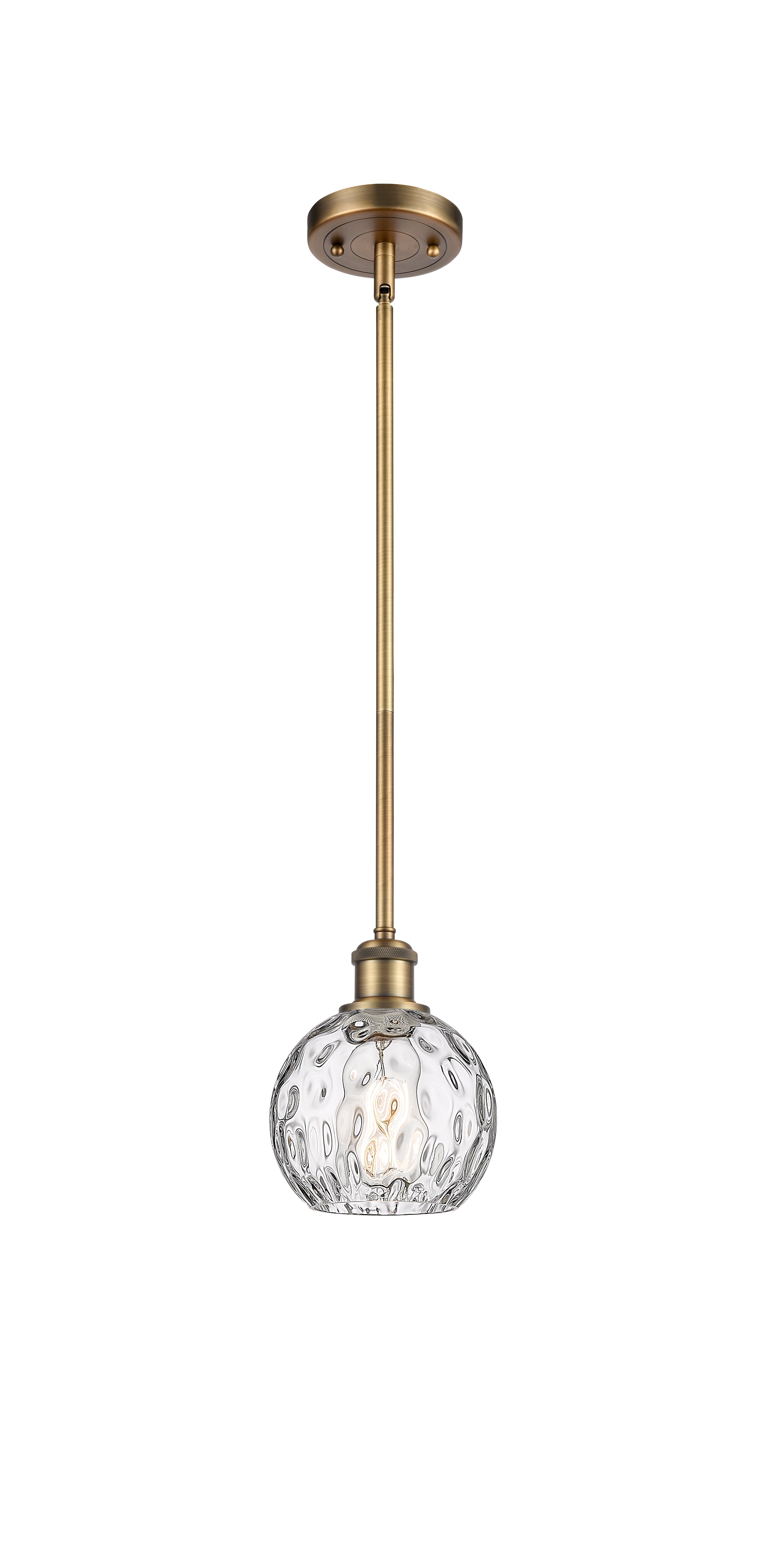 Ballston Mini Pendant Antique Brass Glass