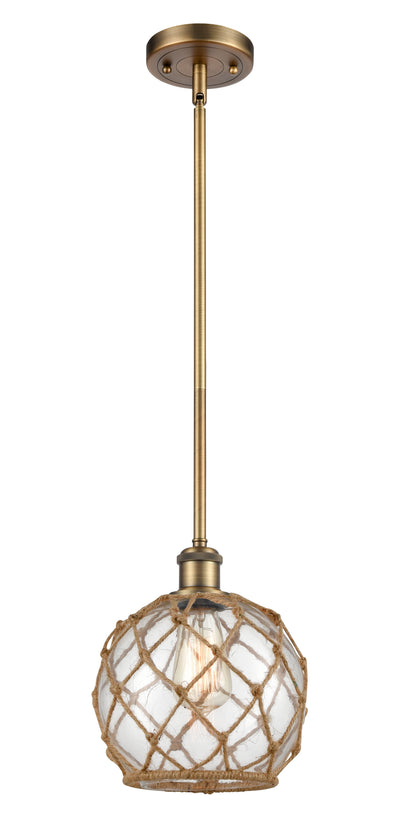 Ballston Mini Pendant Antique Brass 8 Inch