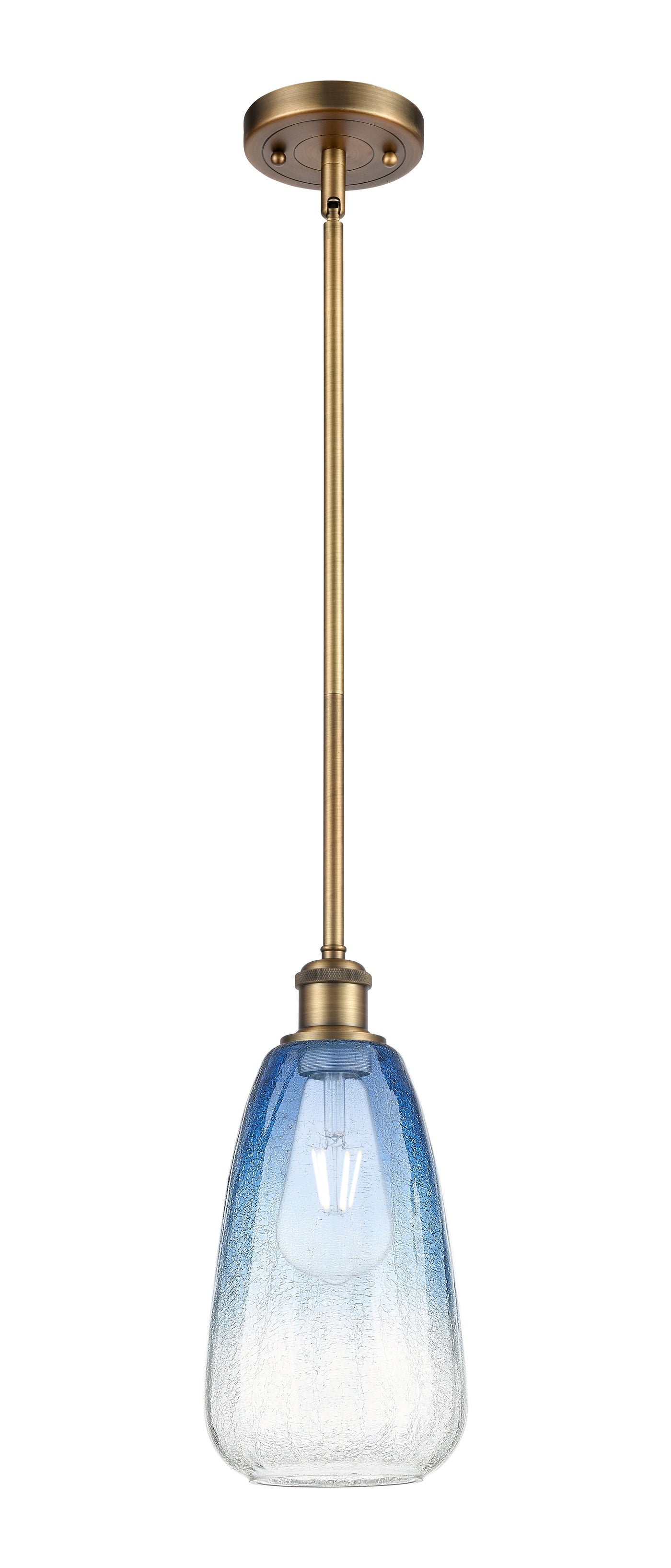 Ballston Mini Pendant Antique Brass Glass