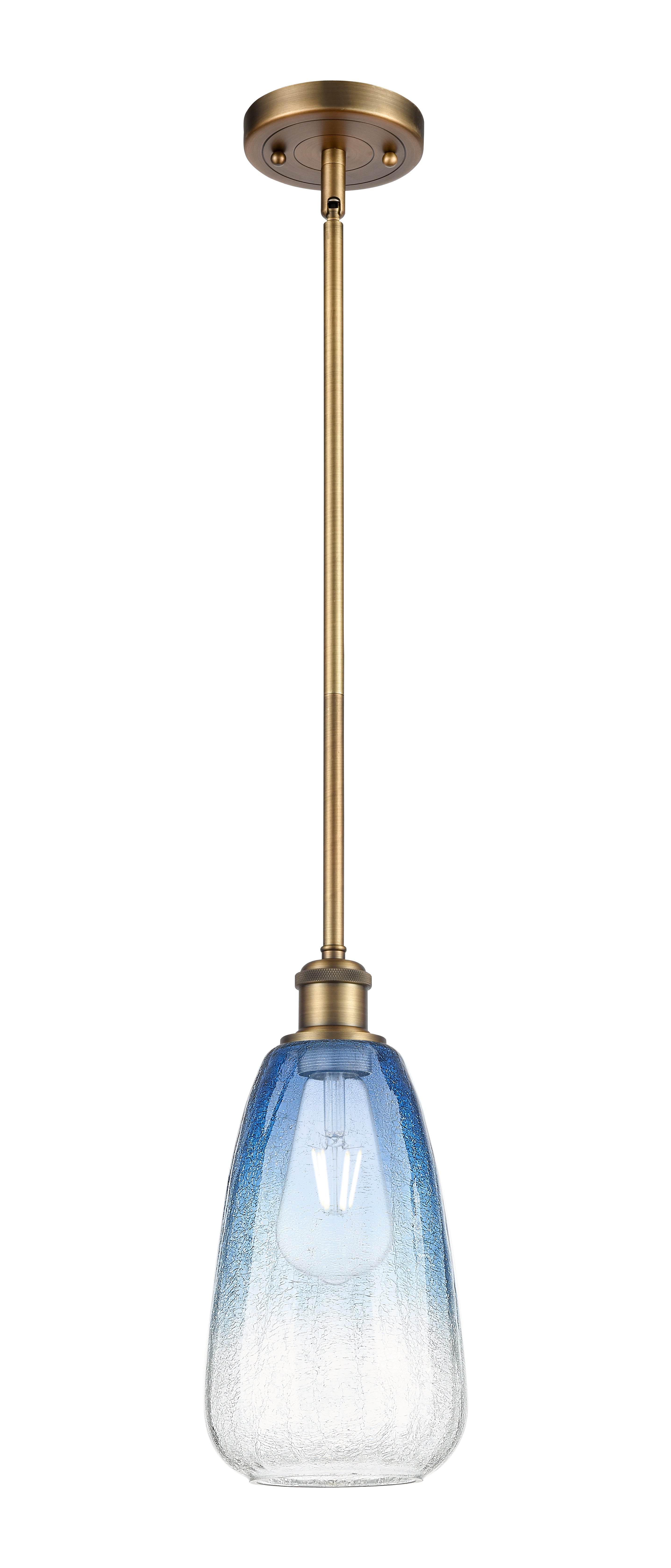 Ballston Mini Pendant Antique Brass Glass