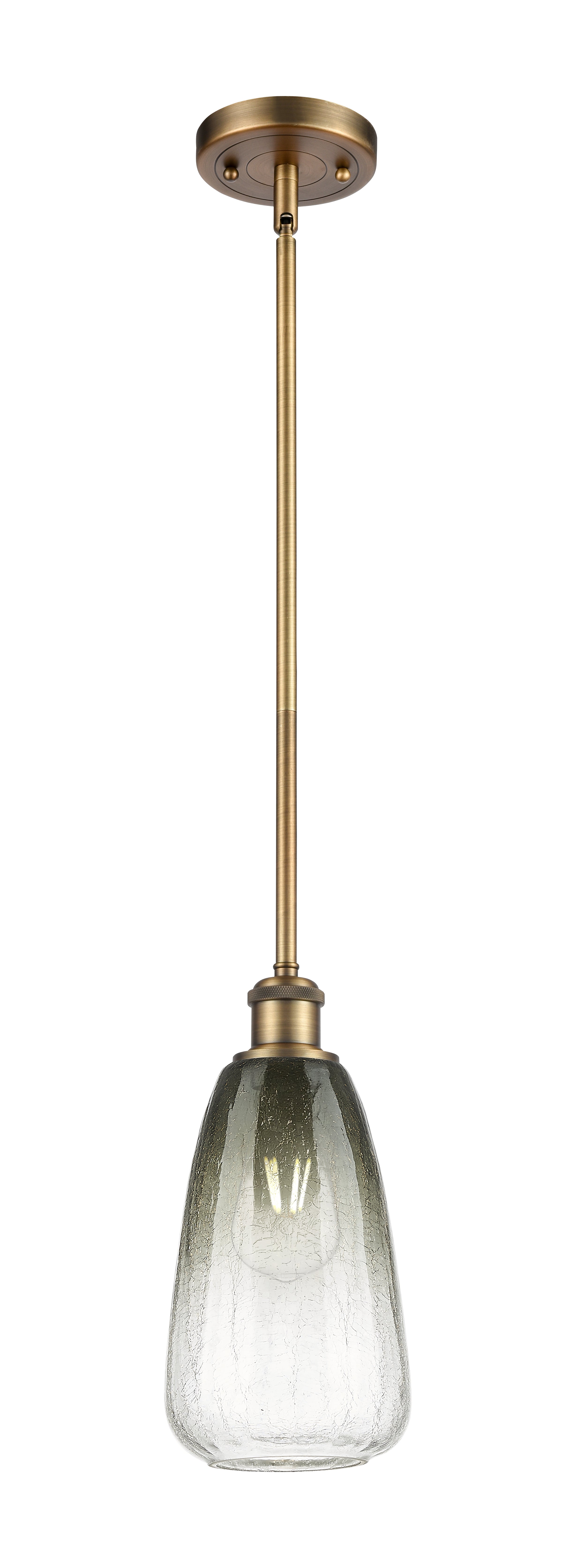 Ballston Mini Pendant Antique Brass Glass
