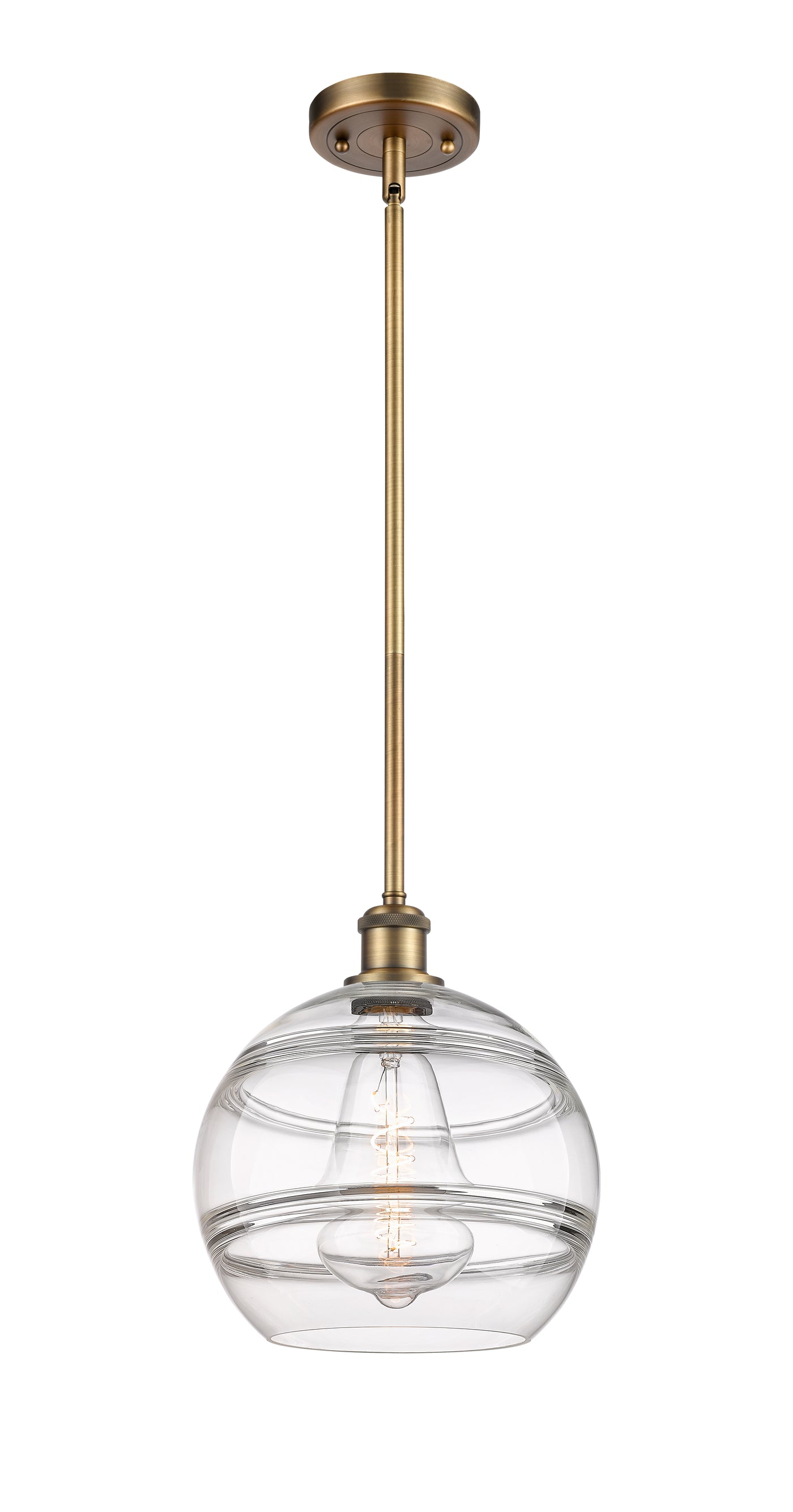 Ballston Mini Pendant Antique Brass 10 Inch