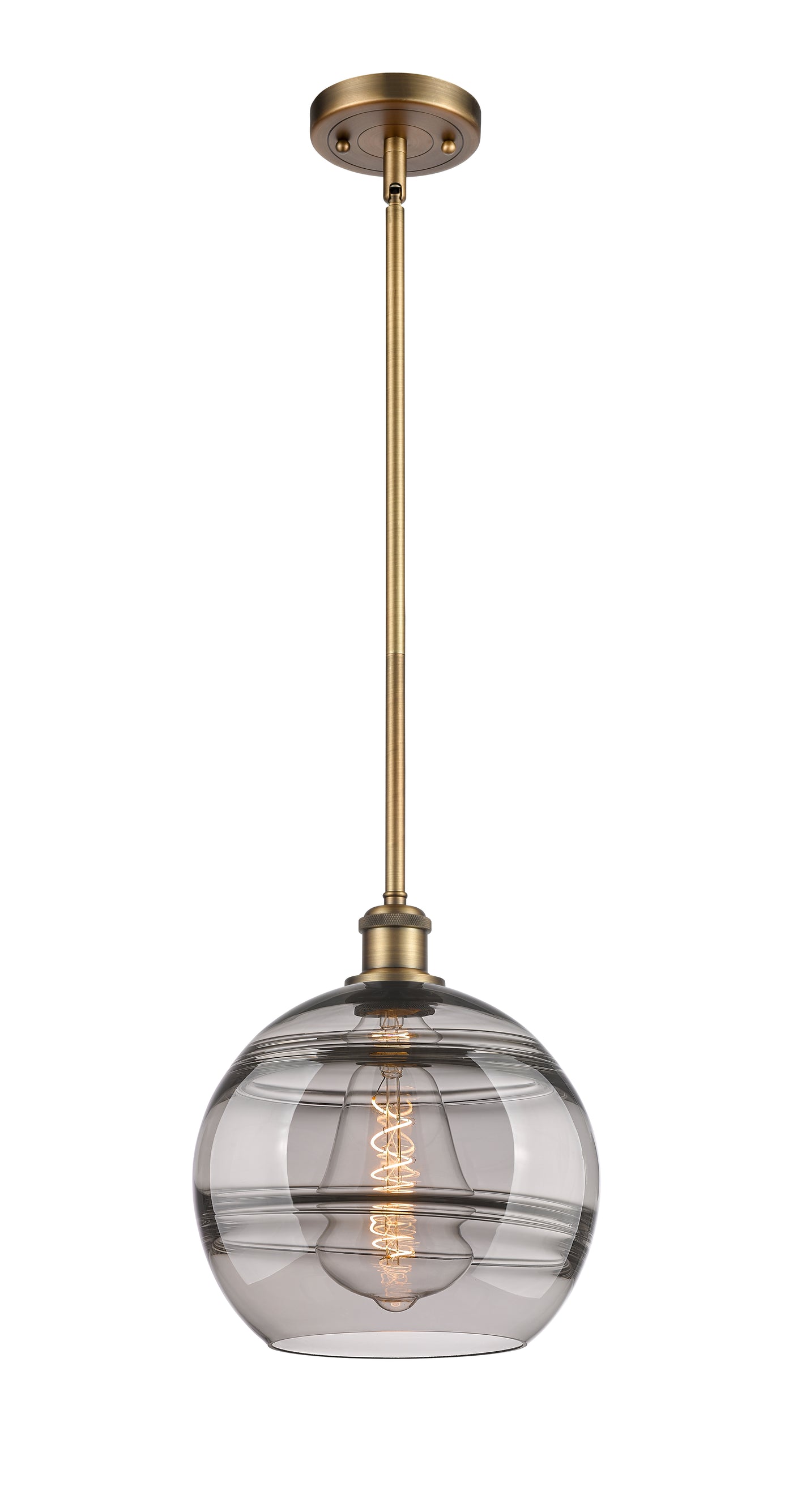 Ballston Mini Pendant Antique Brass 10 Inch
