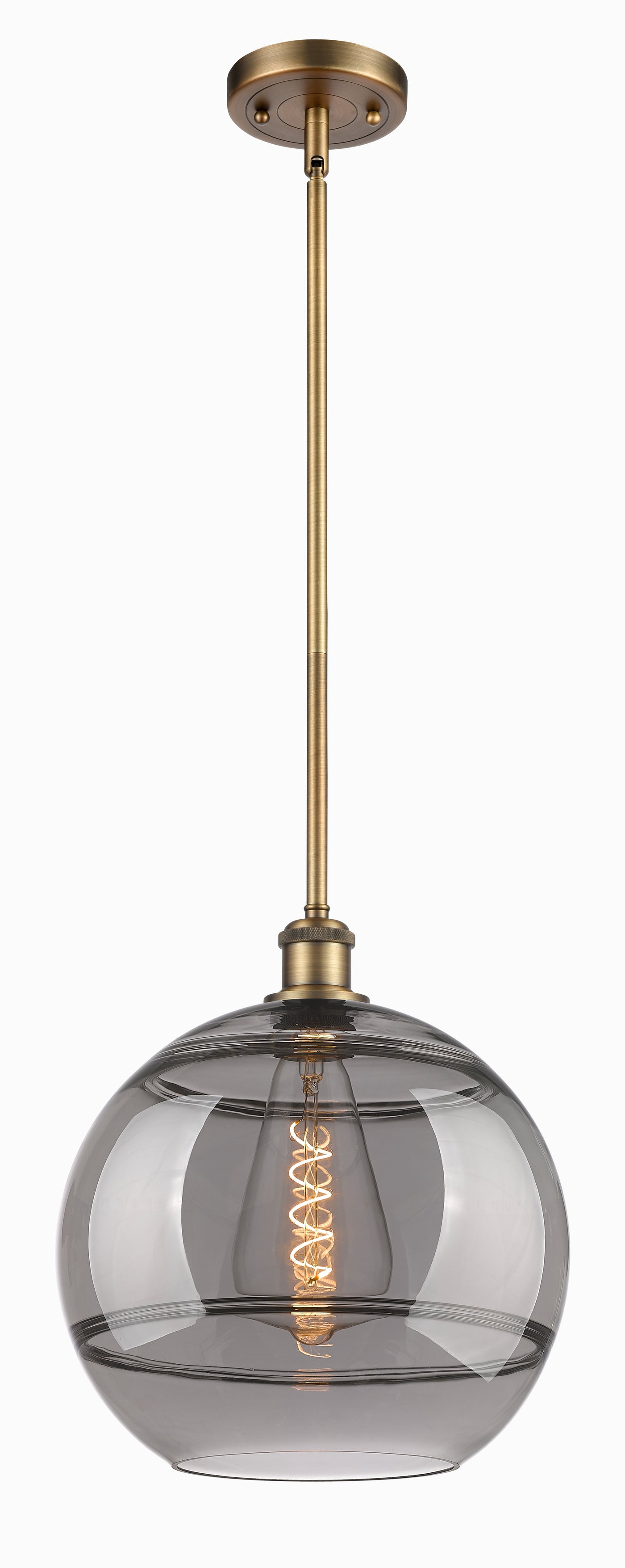 Ballston Mini Pendant Antique Brass Dimmable