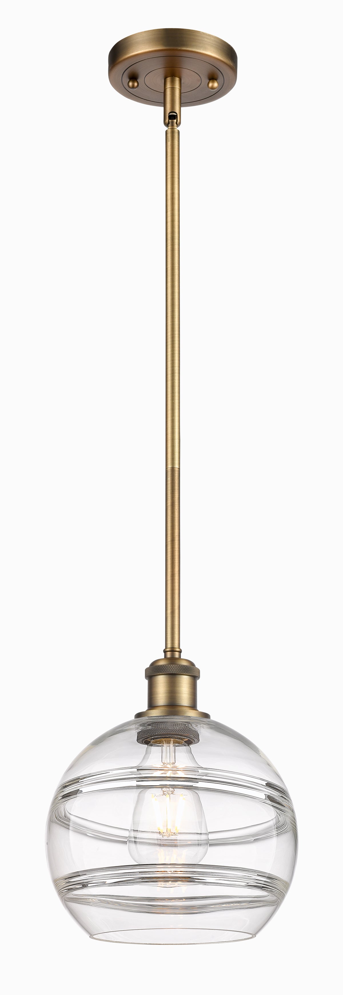 Ballston Mini Pendant Antique Brass Finish