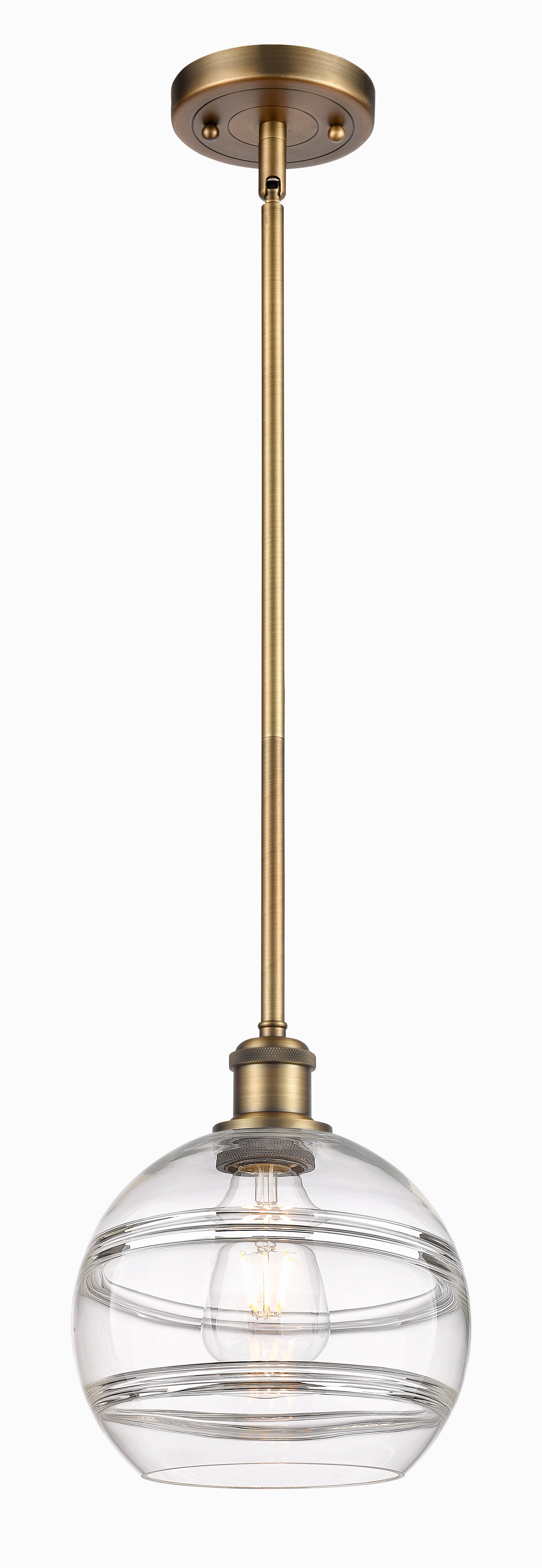 Ballston Mini Pendant Antique Brass Finish