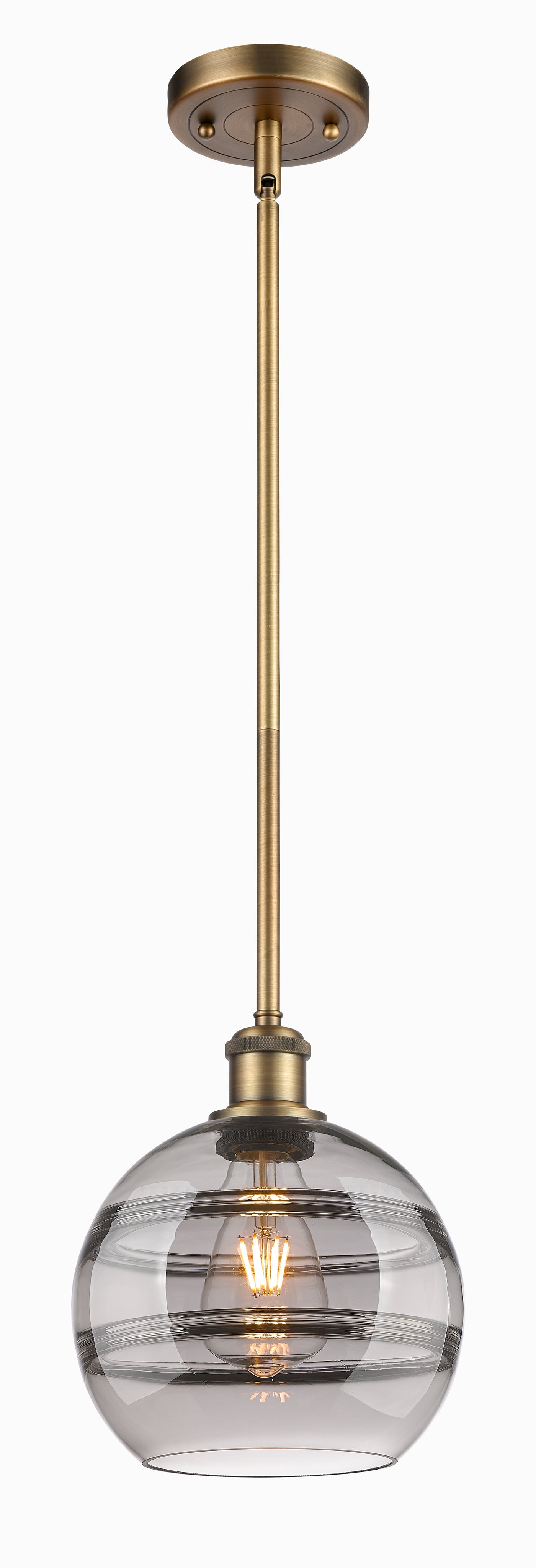 Ballston Mini Pendant Antique Brass Finish