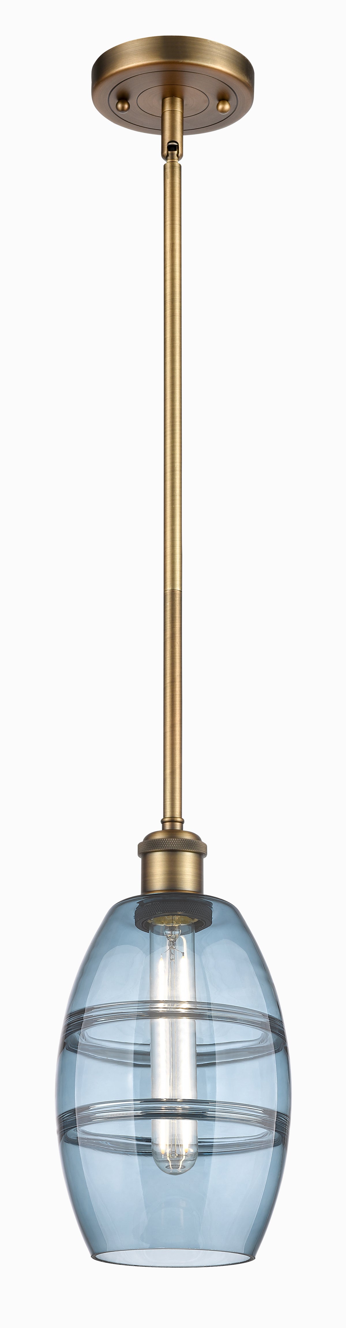 Ballston Mini Pendant Antique Brass Glass
