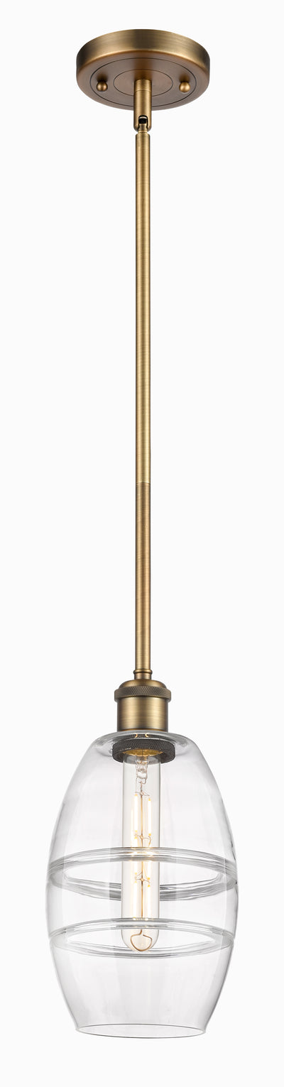 Ballston Mini Pendant Antique Brass Glass