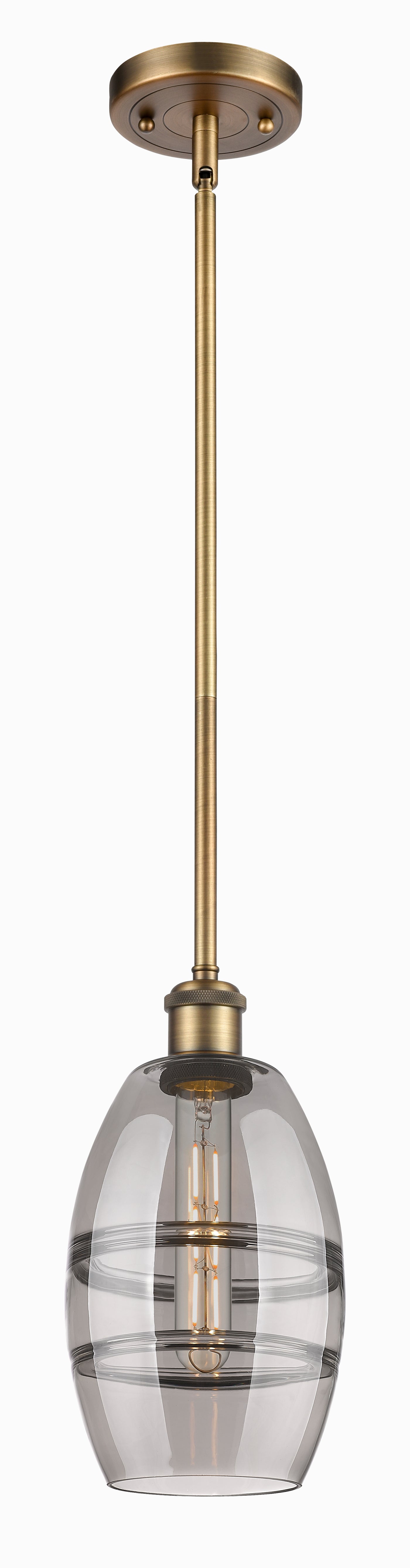 Ballston Mini Pendant Antique Brass Glass