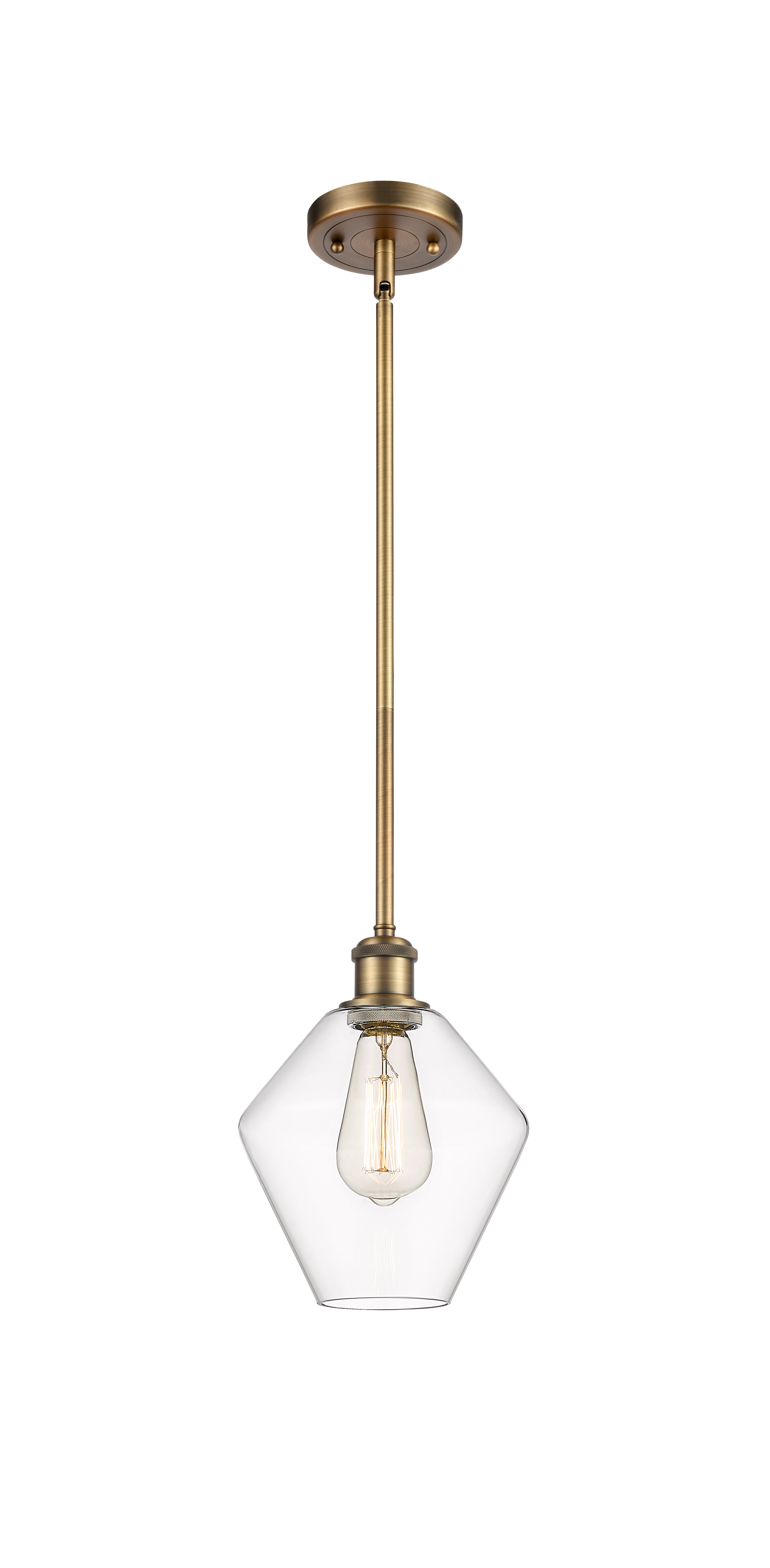 Ballston Mini Pendant Antique Brass 8 Inch