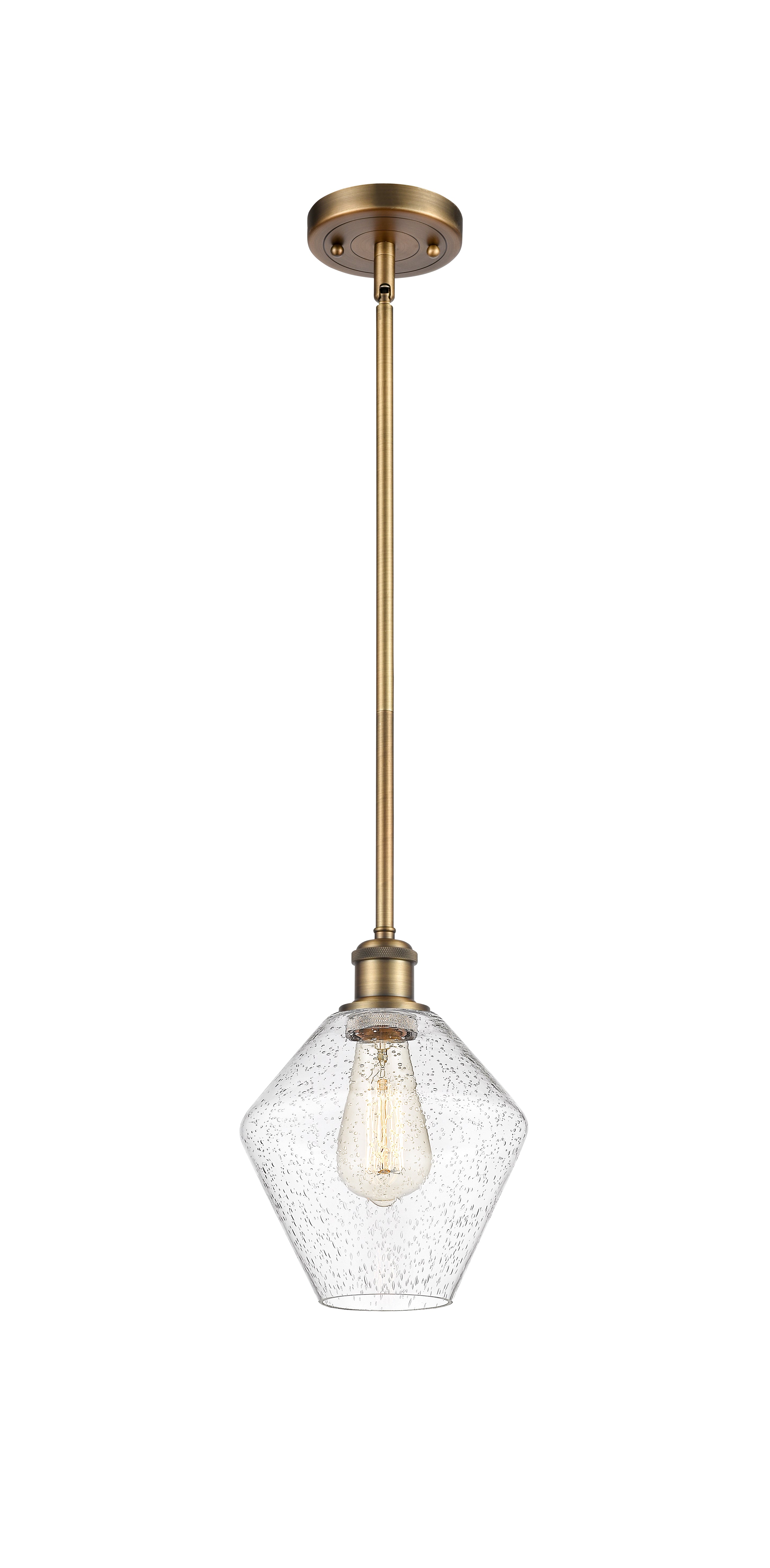Ballston Mini Pendant Antique Brass 8 Inch
