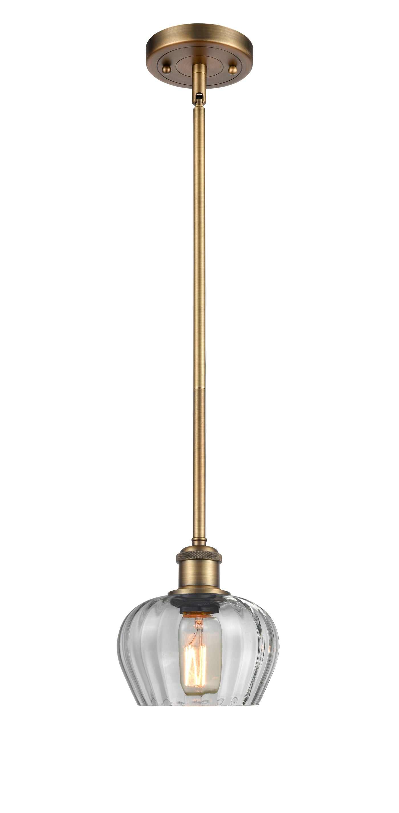 Ballston Mini Pendant Antique Brass Finish