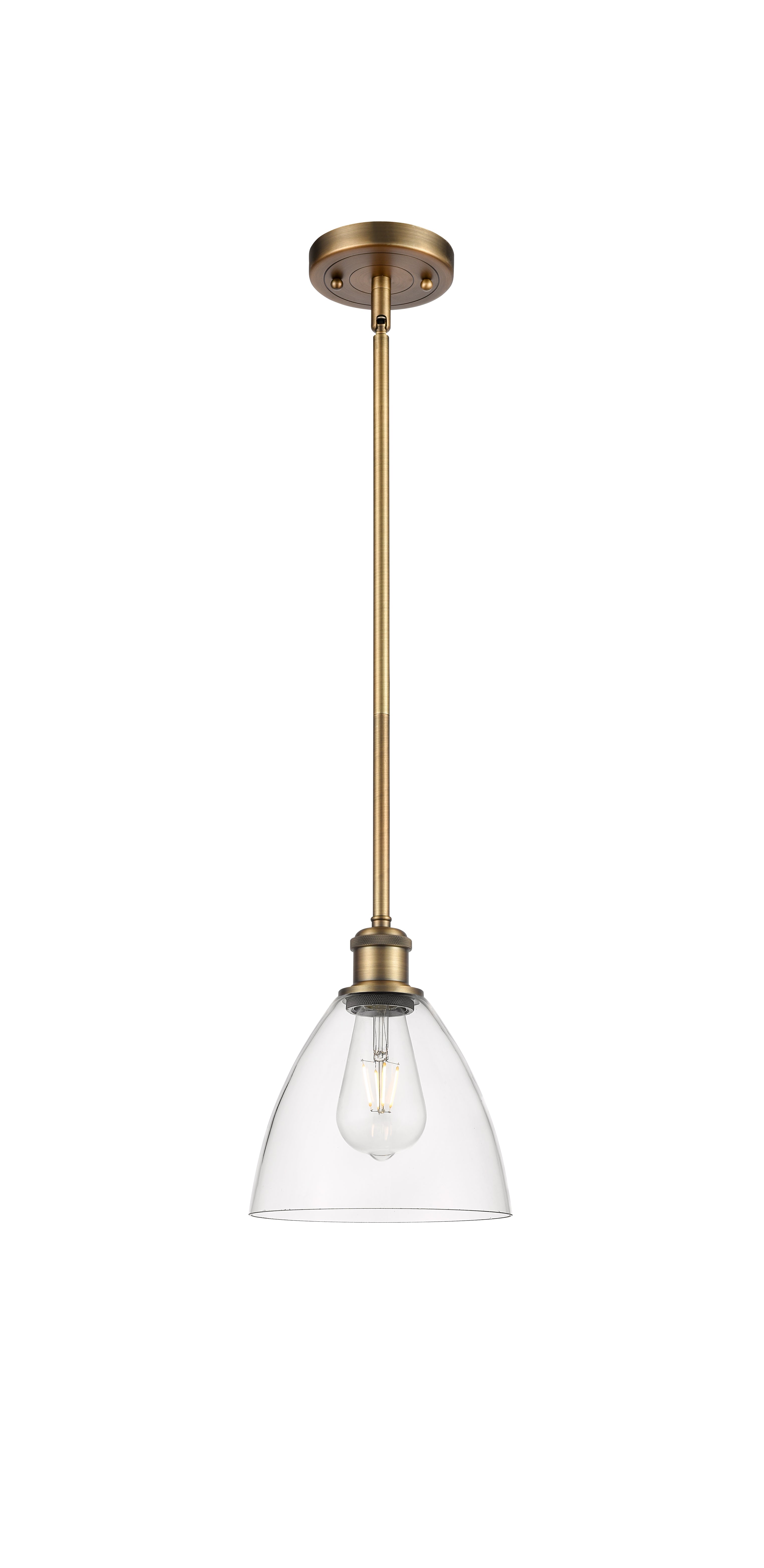 Ballston Mini Pendant Antique Brass Finish