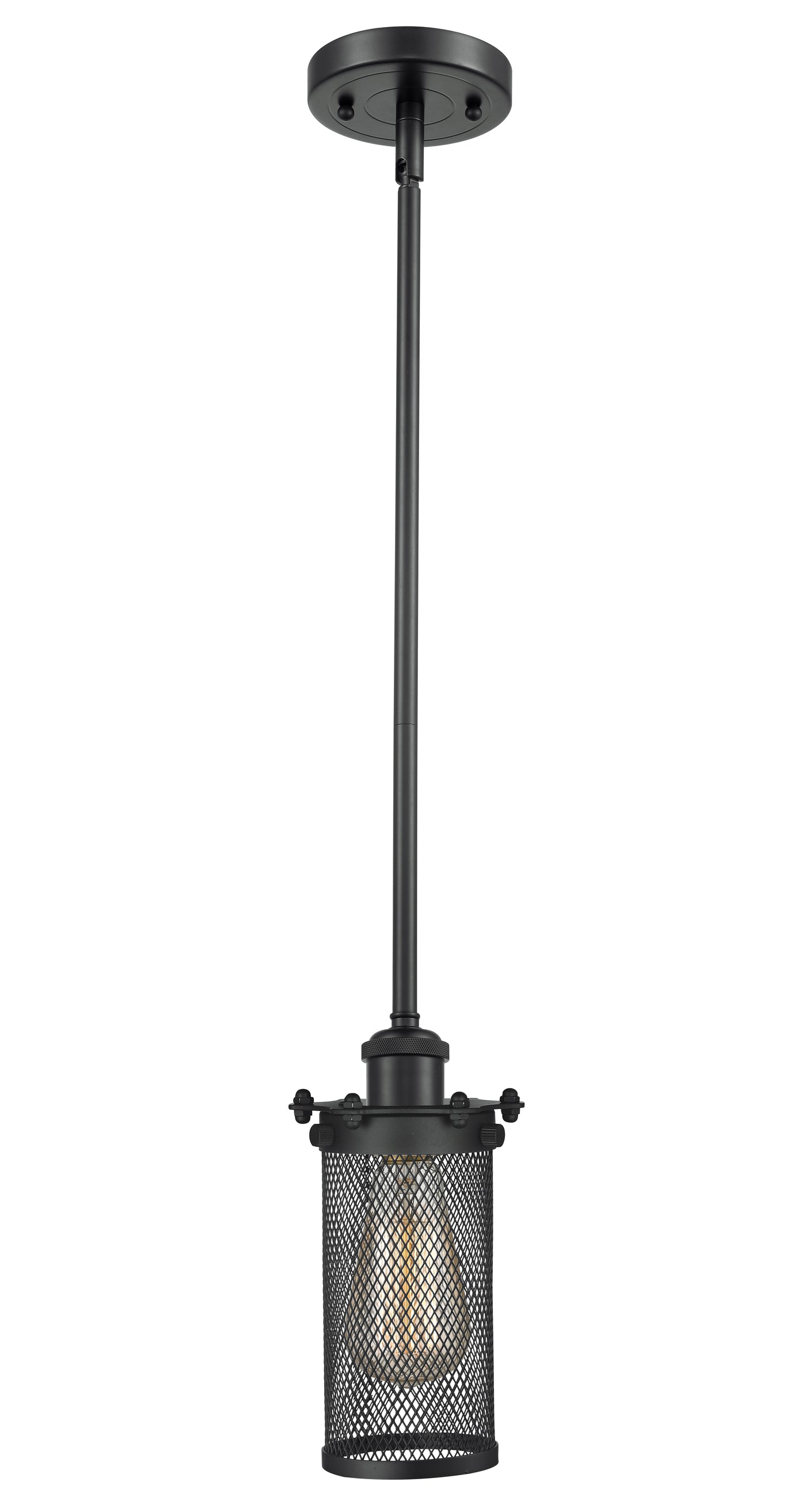 Austere Mini Pendant Matte Black Cast Brass